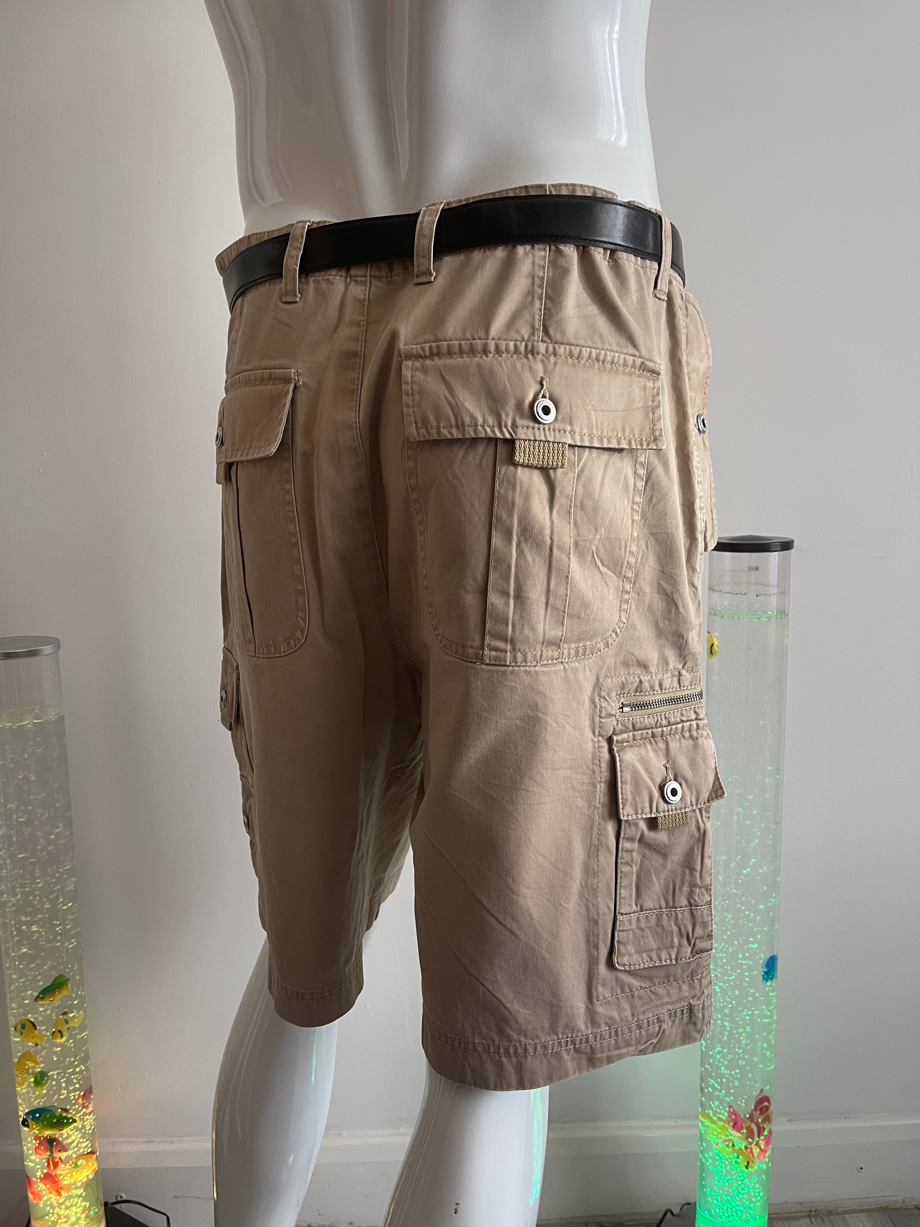 Tommy Hilfiger Men’s Cargo Shorts W34 – Beige – Multi Pocket