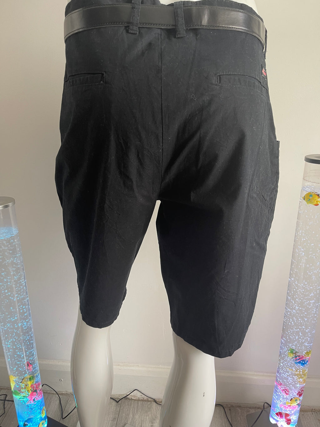 Men’s Work Cargo Shorts W38 – Black – Multi Pocket
