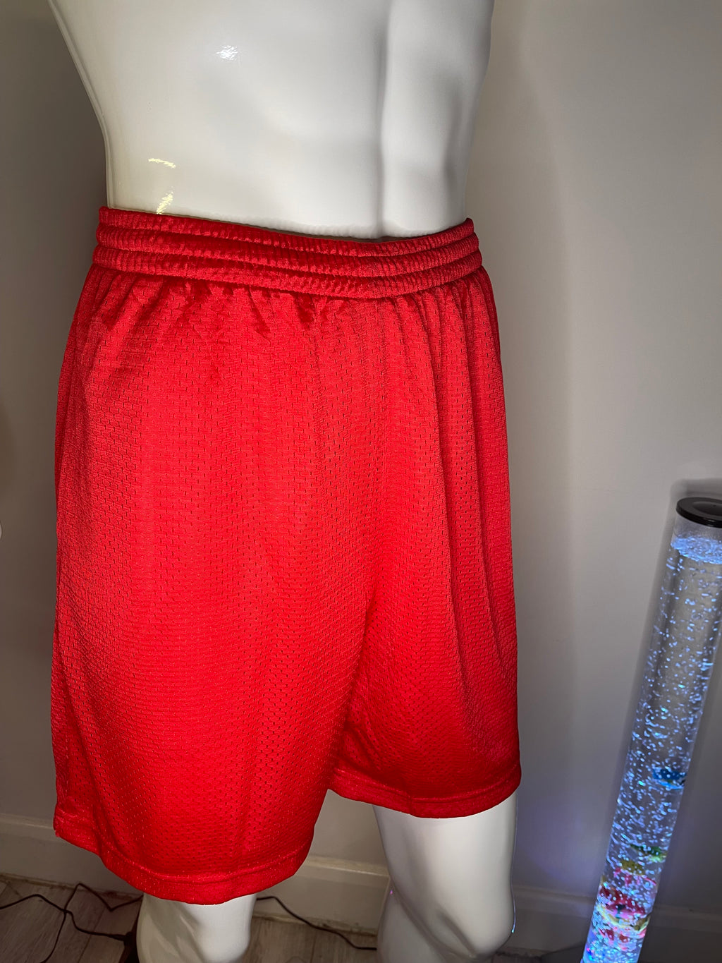 Men's Red Mesh Sports Shorts – Size L