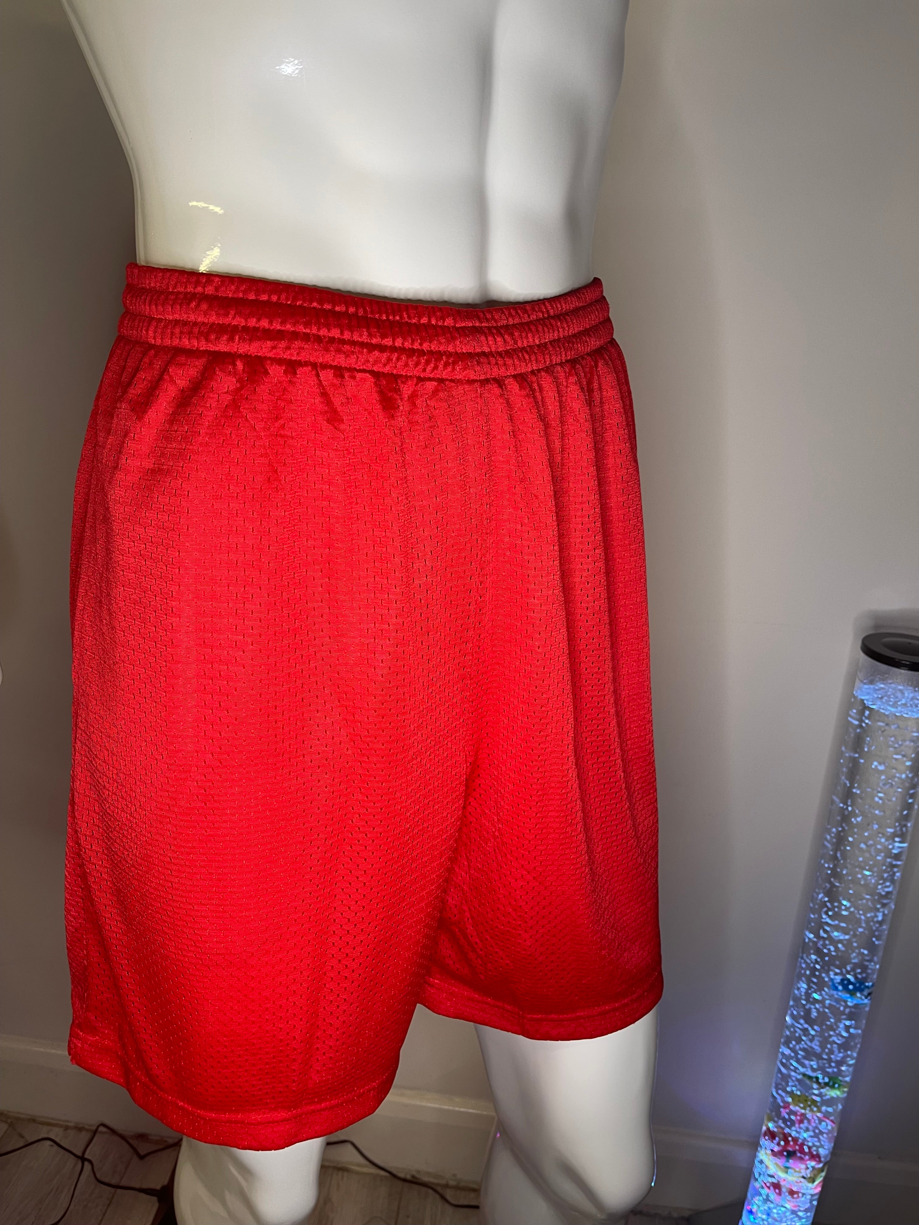 Men's Red Mesh Sports Shorts – Size L