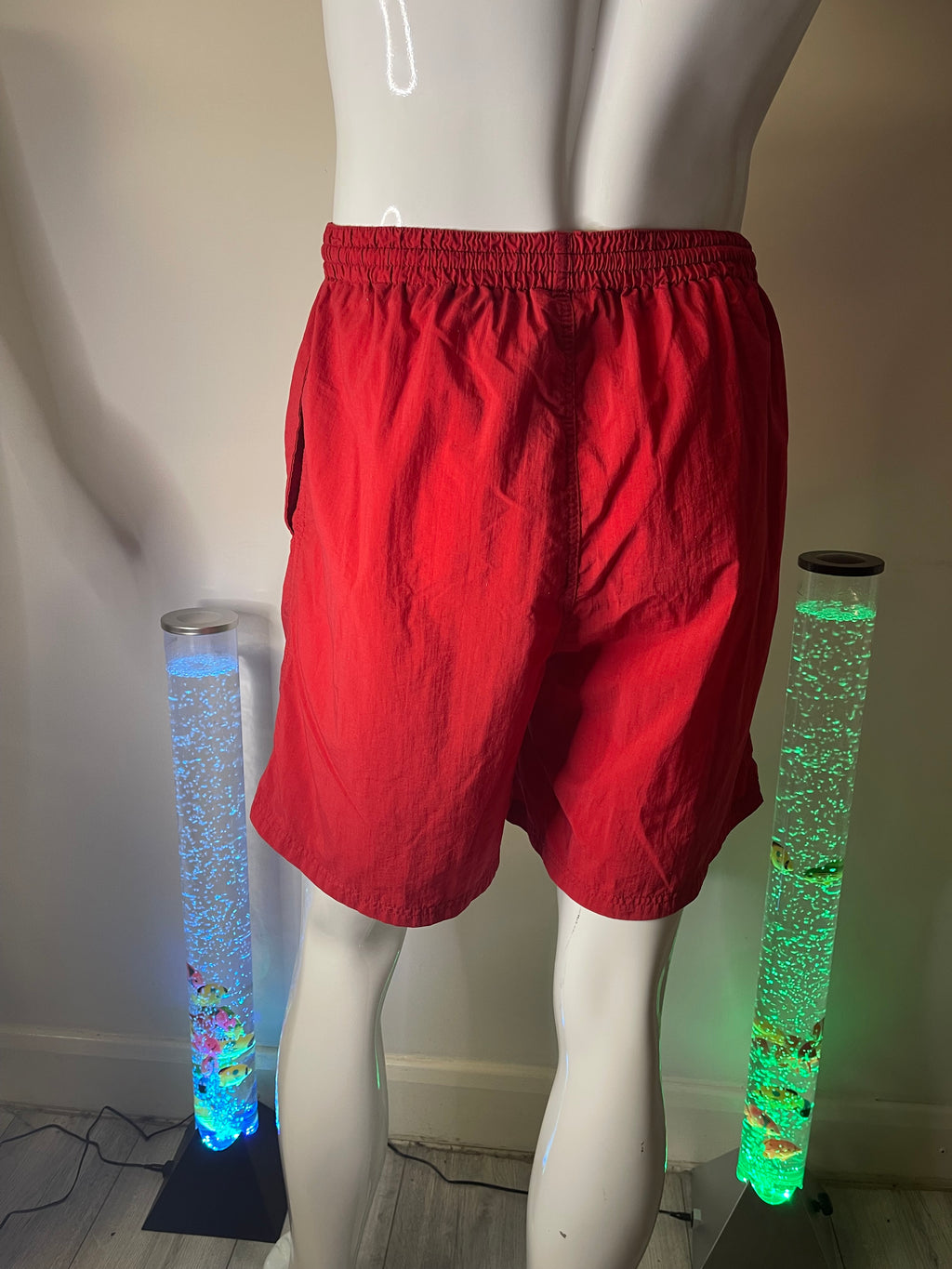 Champion Men's Red Shorts with Pockets – Size L