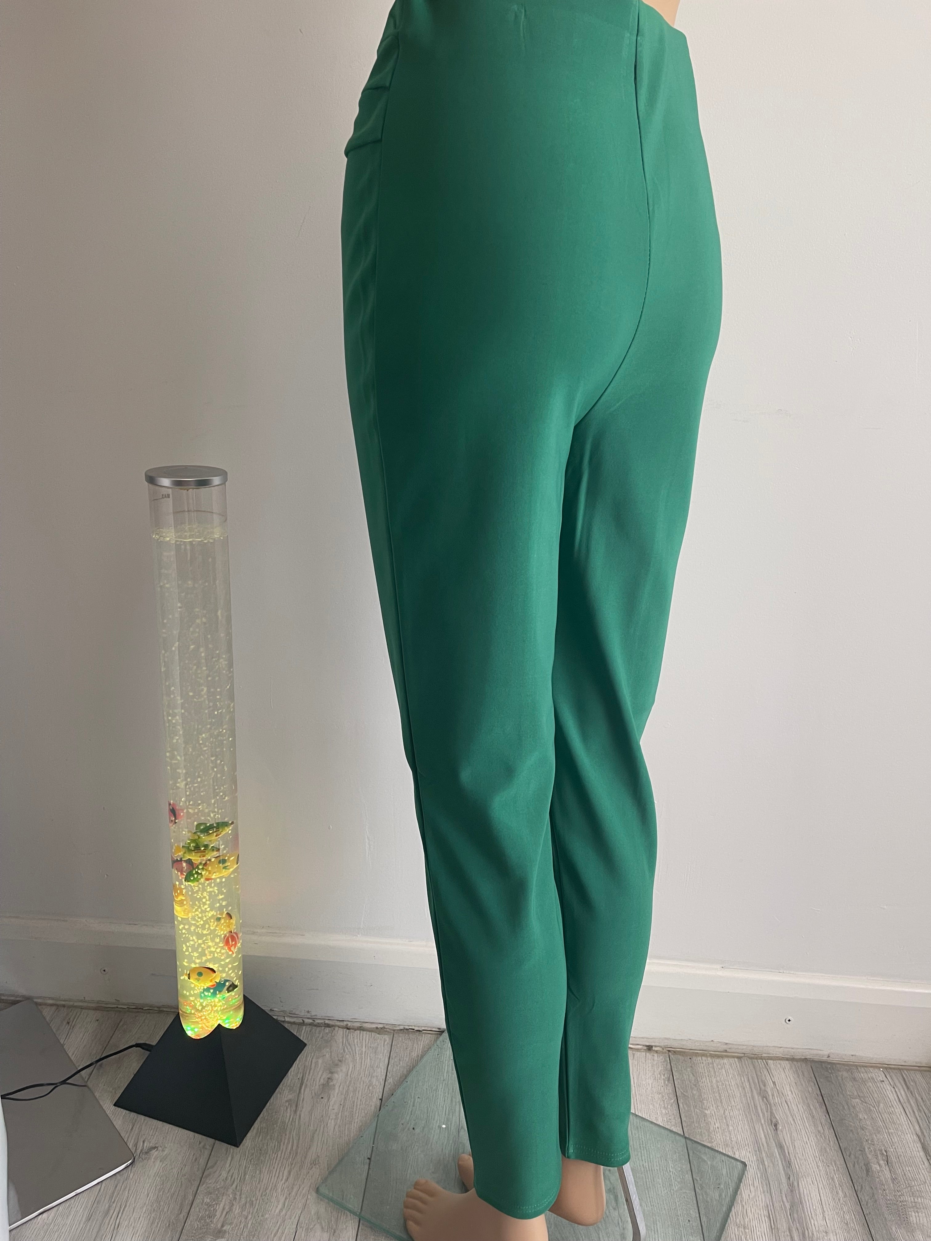 Women's Emerald Green Skinny Trousers S/M