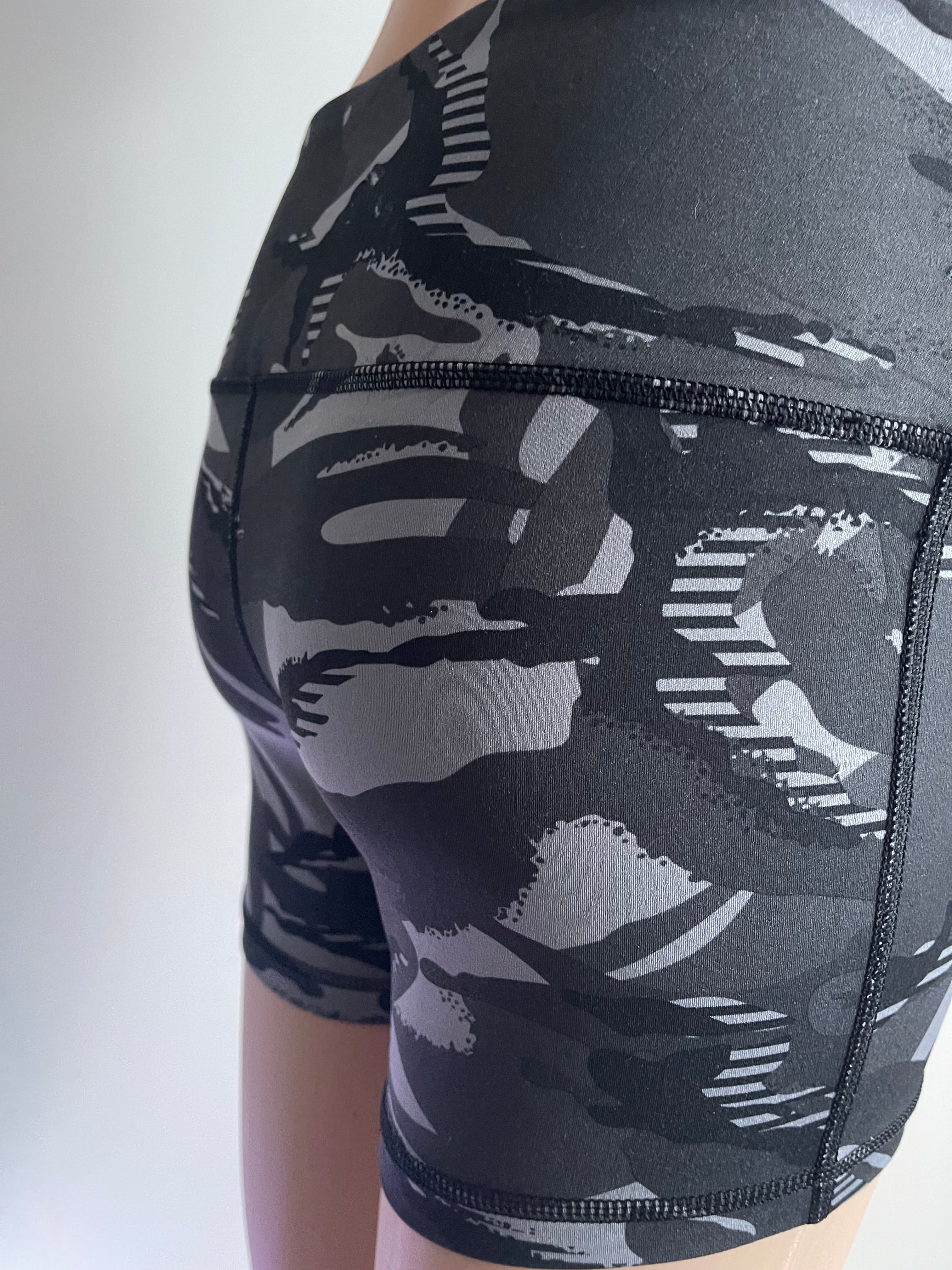Adidas Women's Training Shorts Grey Camo Size S
