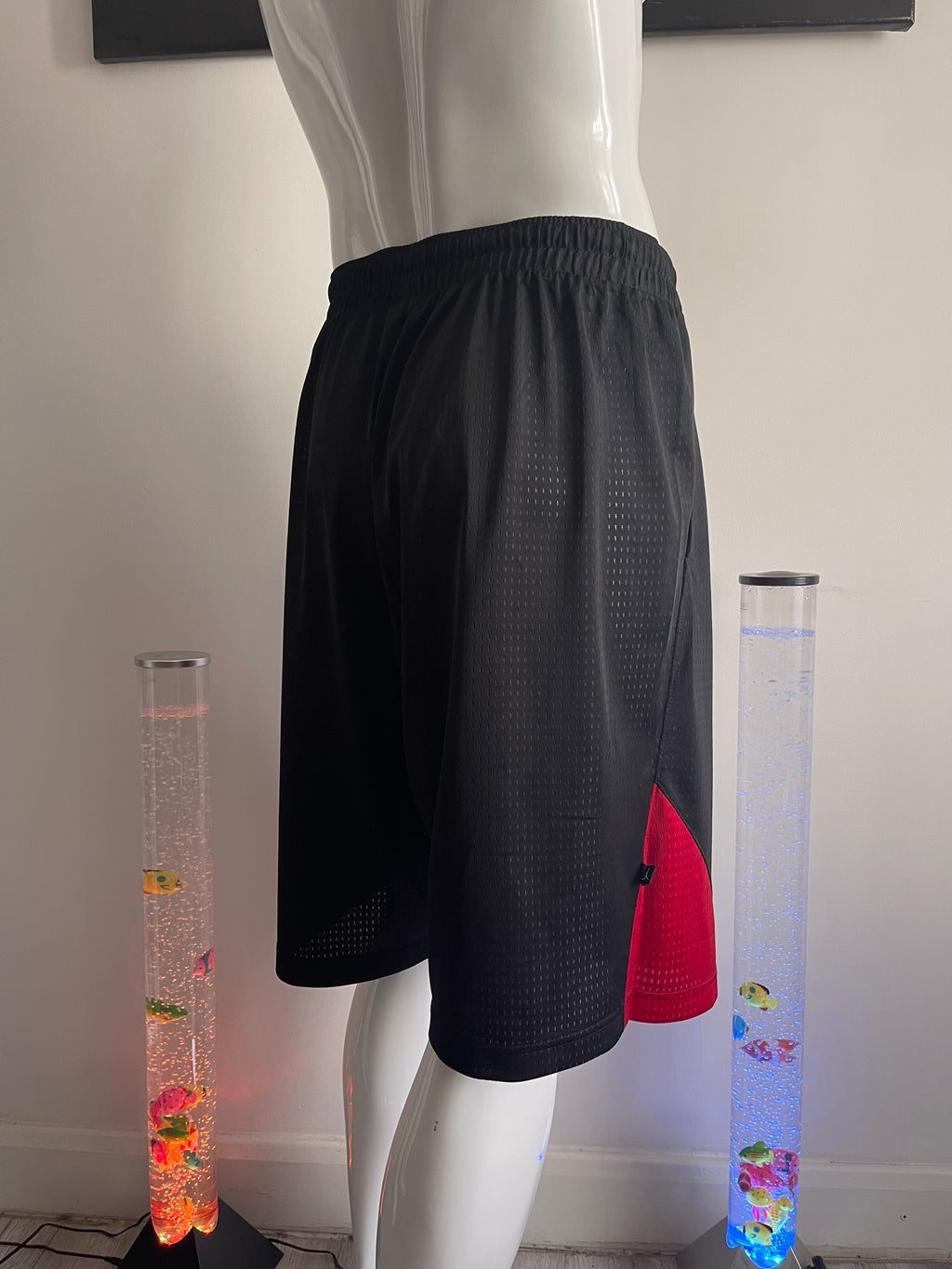 Jordan Dri-FIT Basketball Shorts Black/Red XL with Pockets