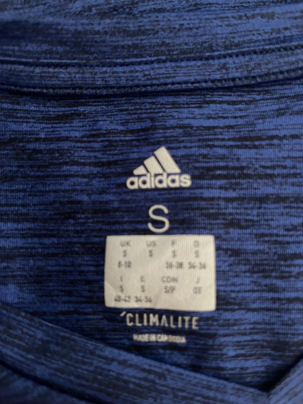 Adidas Climalite Women's Training T-Shirt Blue Size S