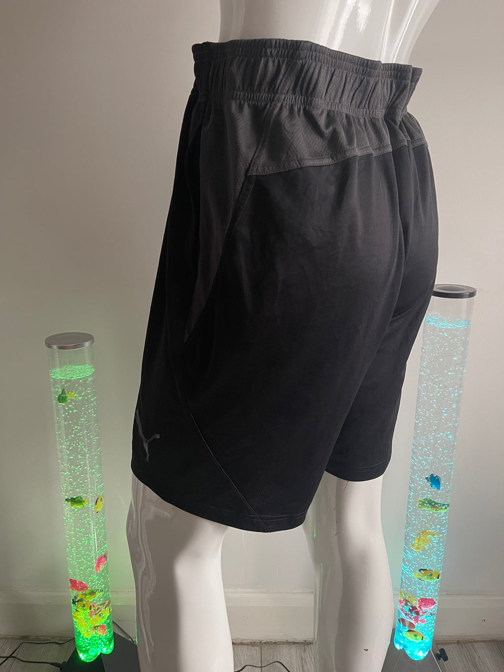 Puma Men's Black Sports Shorts with Pockets - Size XL