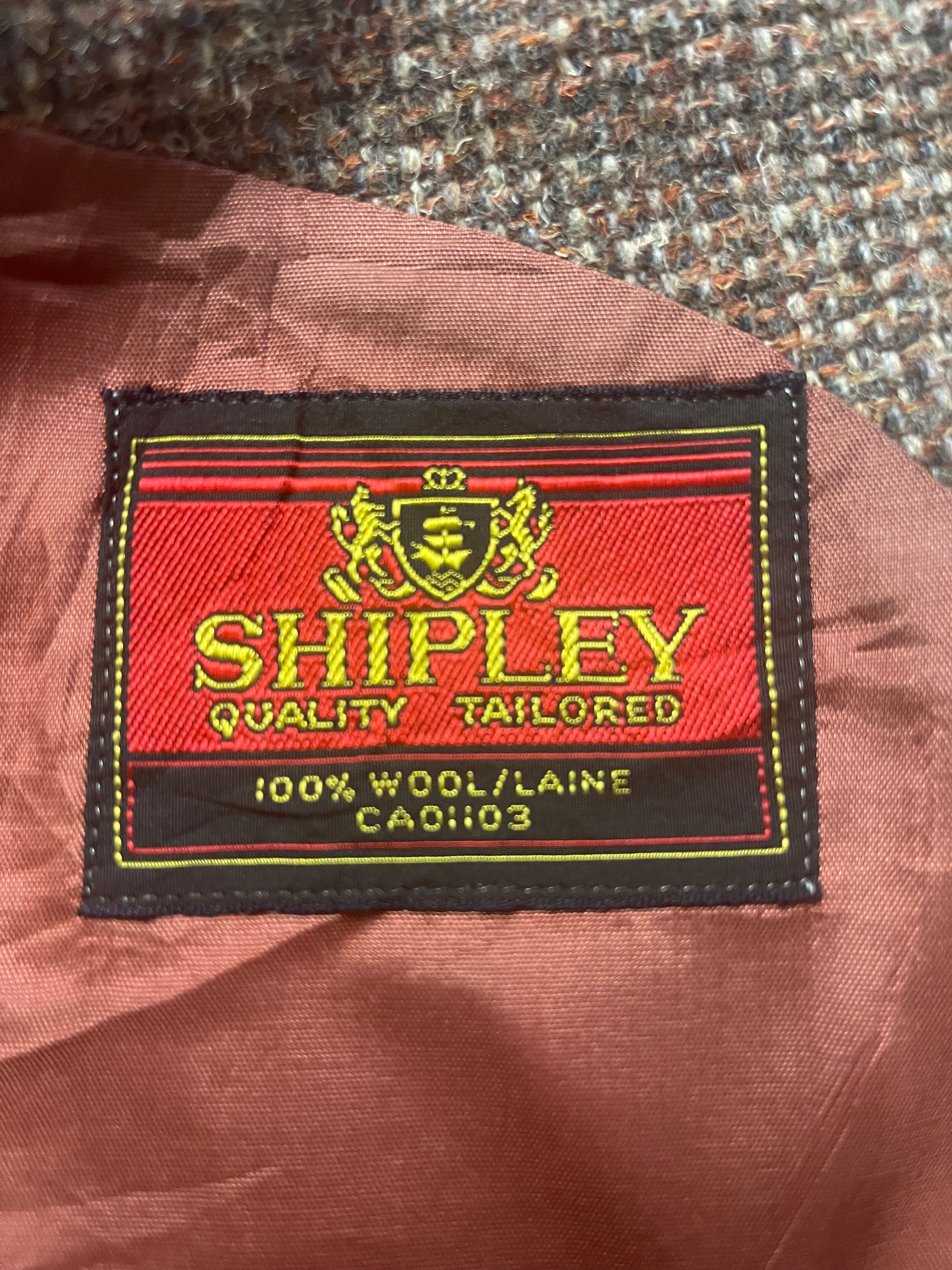 🎺🎺🎺 SHIPLEY 100% WOOL TWEED BLAZER – CHEST 44 XXL – VINTAGE GENTLEMAN STYLE 🎺🎺🎺