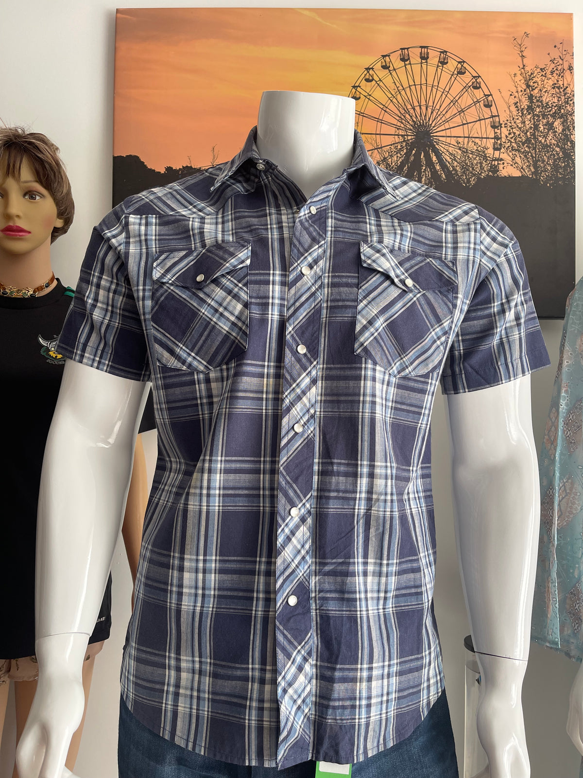 Wrangler Men’s Western Check Shirt Size M