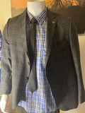 Albero Grande Men's Grey Check Blazer Jacket Size 52 Smart Formal