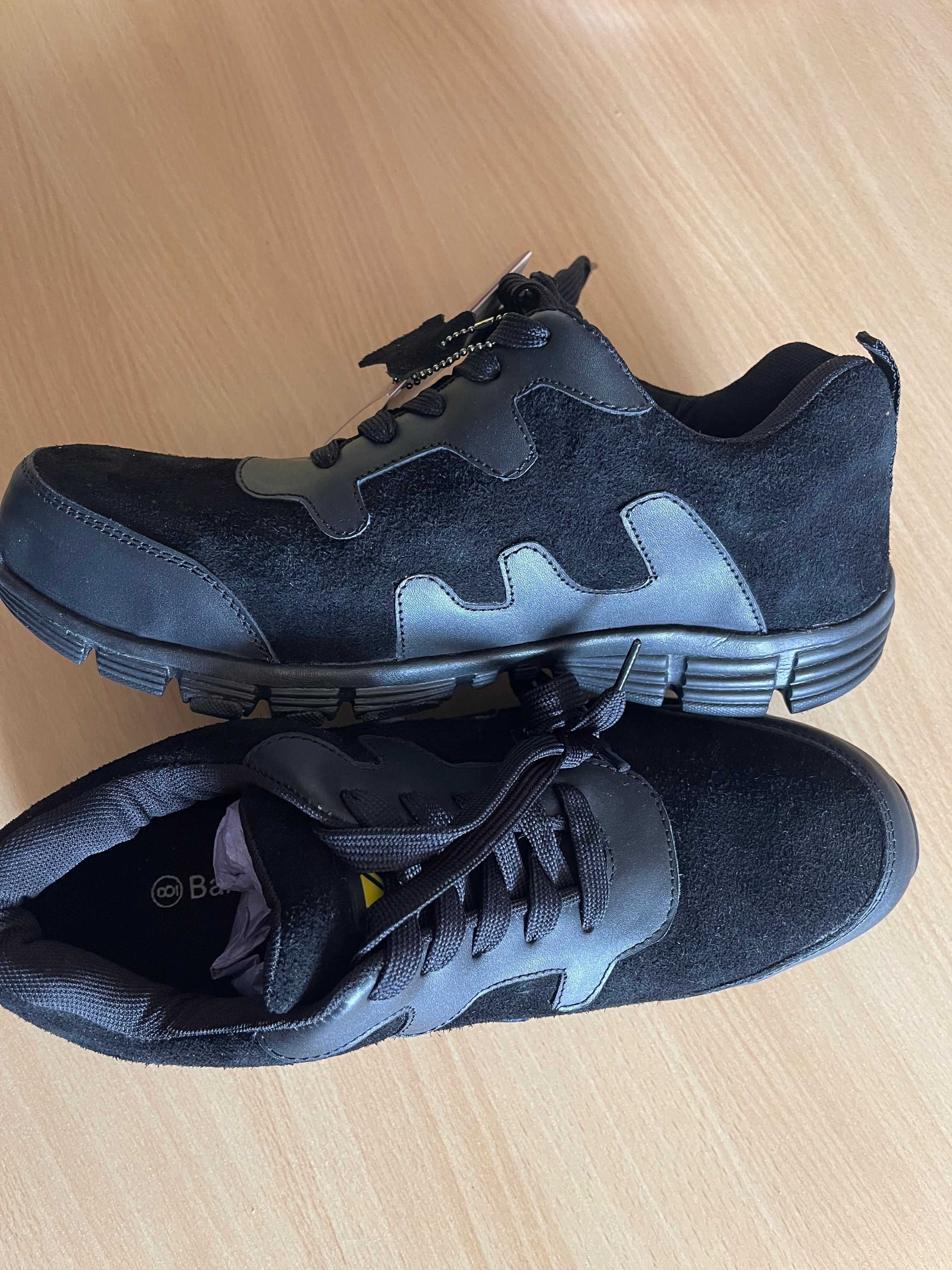 Barfuni Men’s Black Work Shoes – Size UK 8 – New with Tags