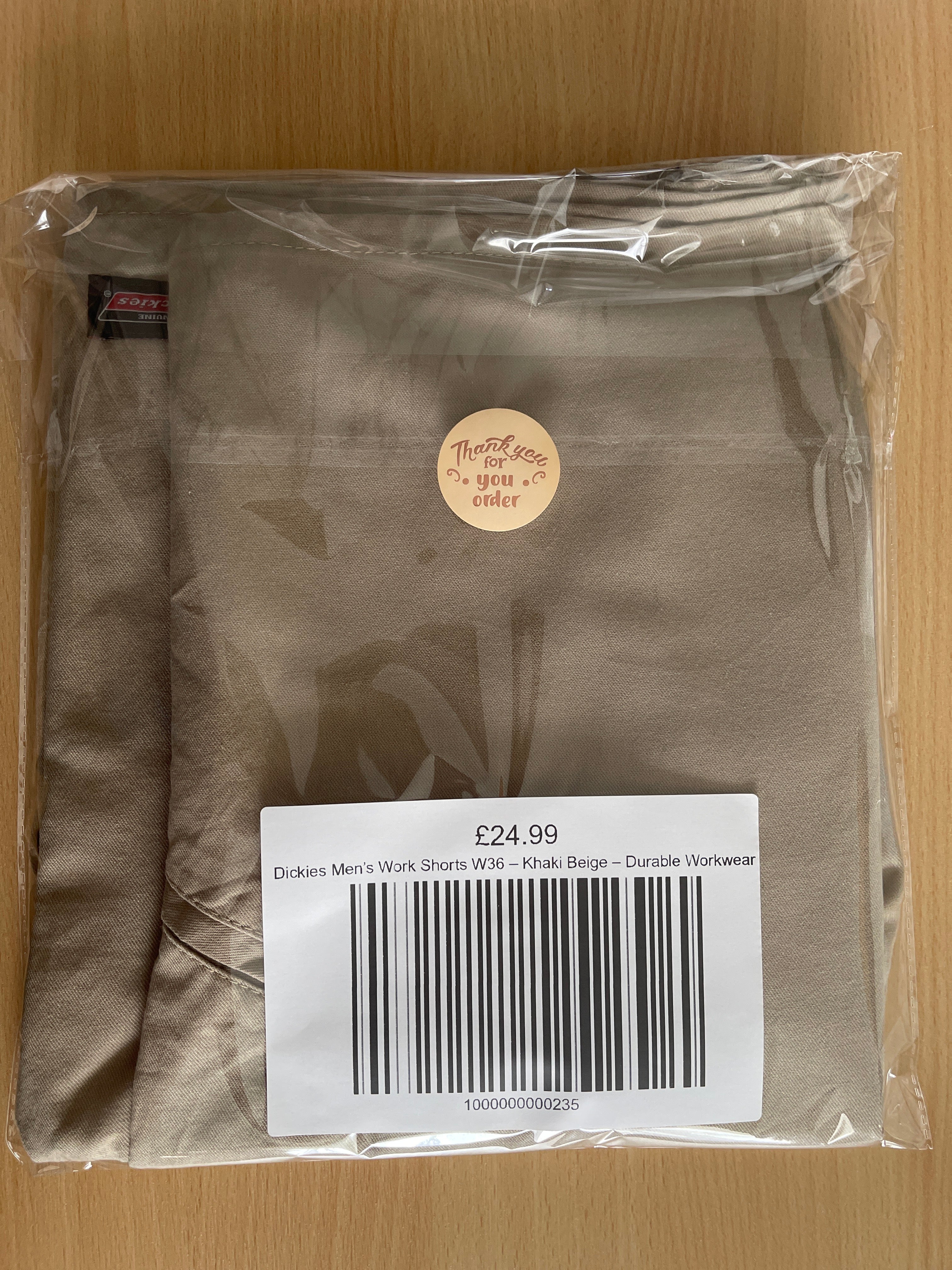 Dickies Men’s Work Shorts W36 – Khaki Beige – Durable Workwear