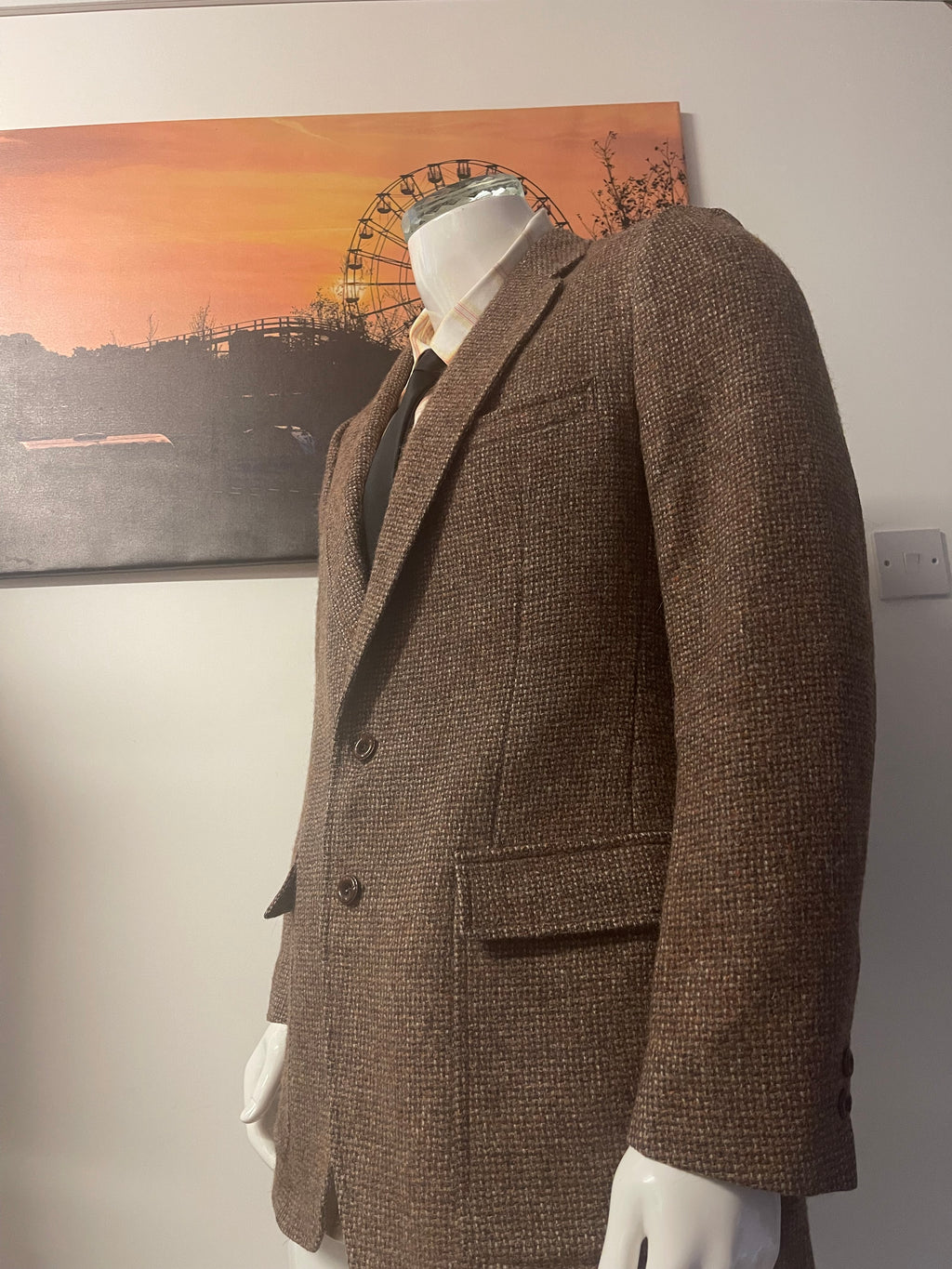🎺🎺🎺 SHIPLEY 100% WOOL TWEED BLAZER – CHEST 44 XXL – VINTAGE GENTLEMAN STYLE 🎺🎺🎺