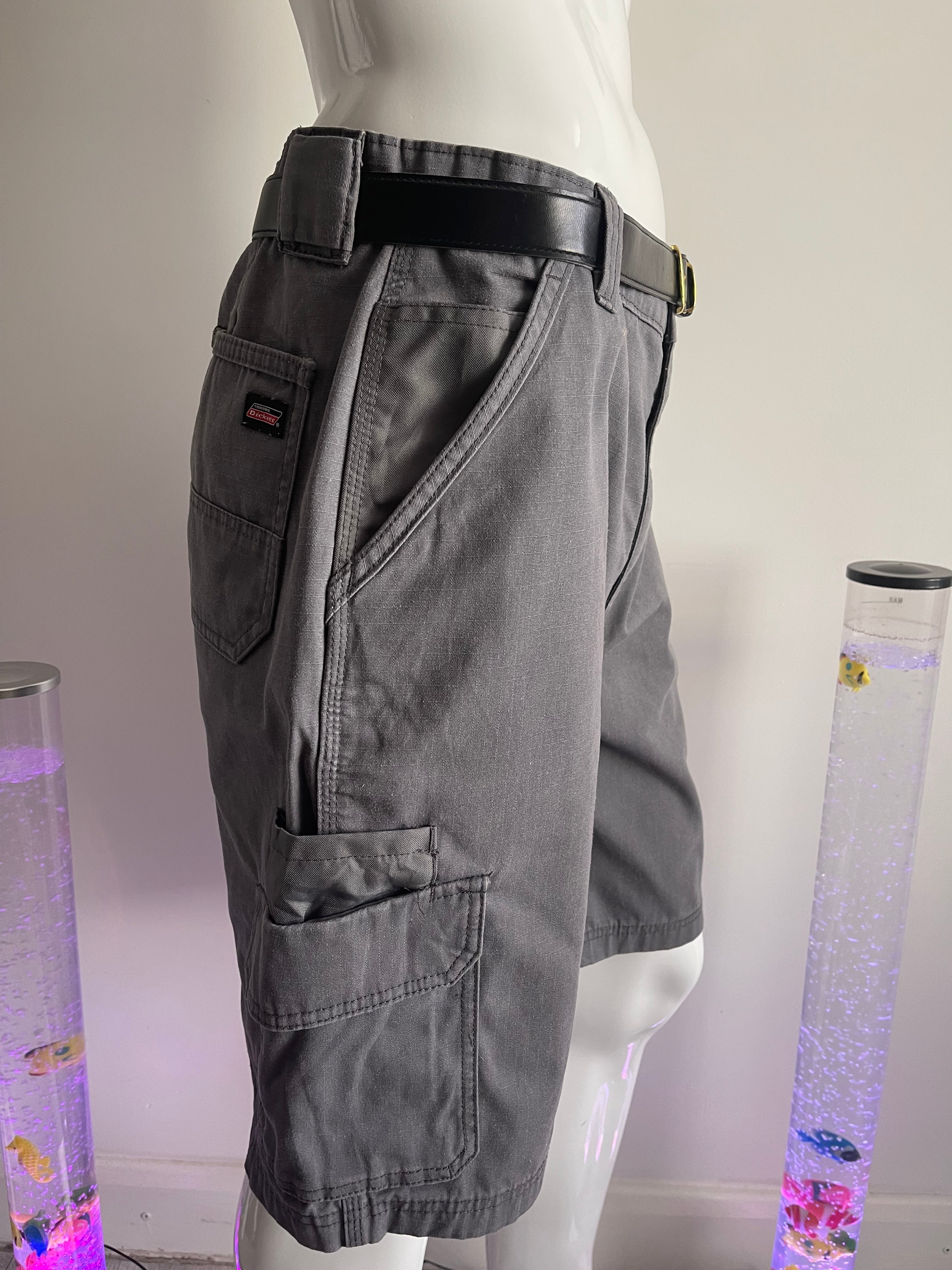 Dickies Men’s Work Cargo Shorts W38 – Grey – Multi Pocket