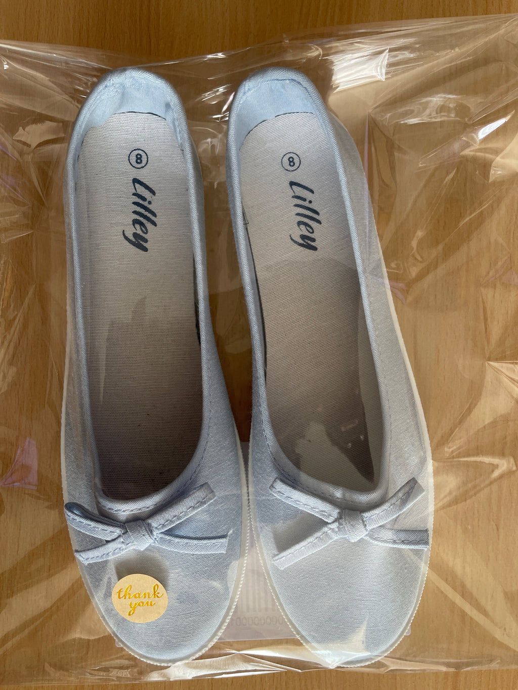 Lilley Women's Light Blue Ballet Pumps UK 8