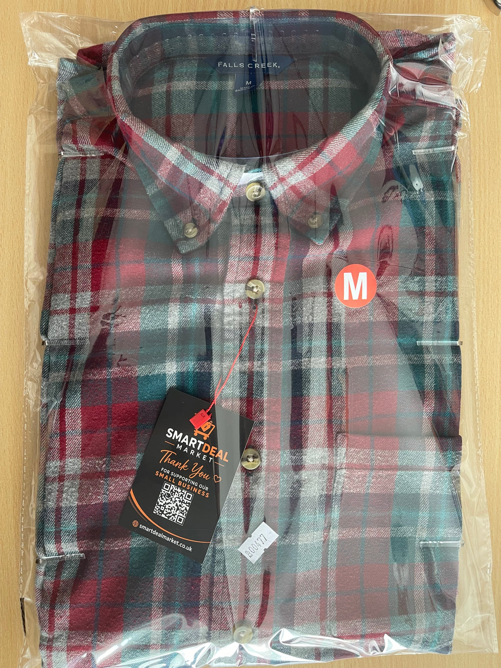 Falls Creek Men’s Flannel Check Shirt Size M
