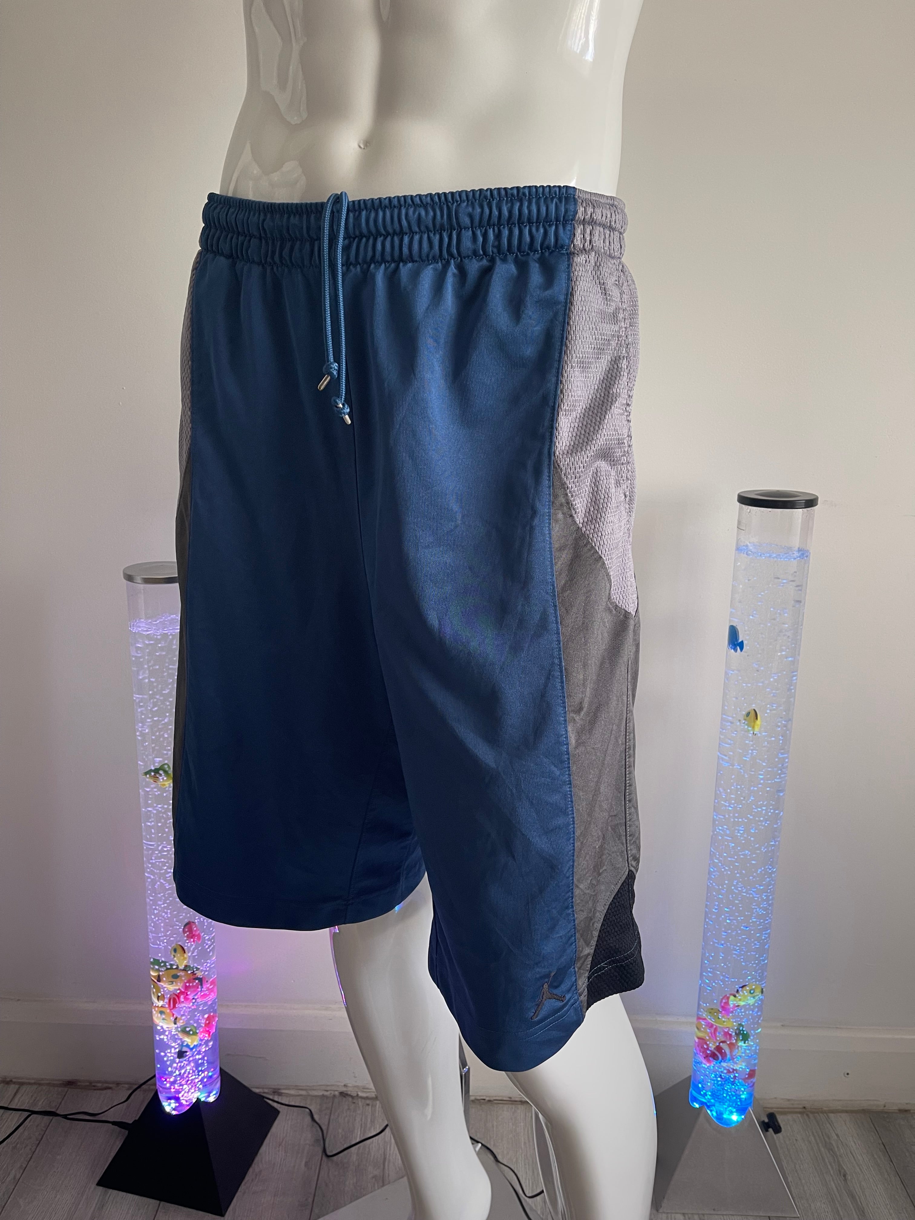 Jordan Training Shorts Blue/Grey Size L with Pockets
