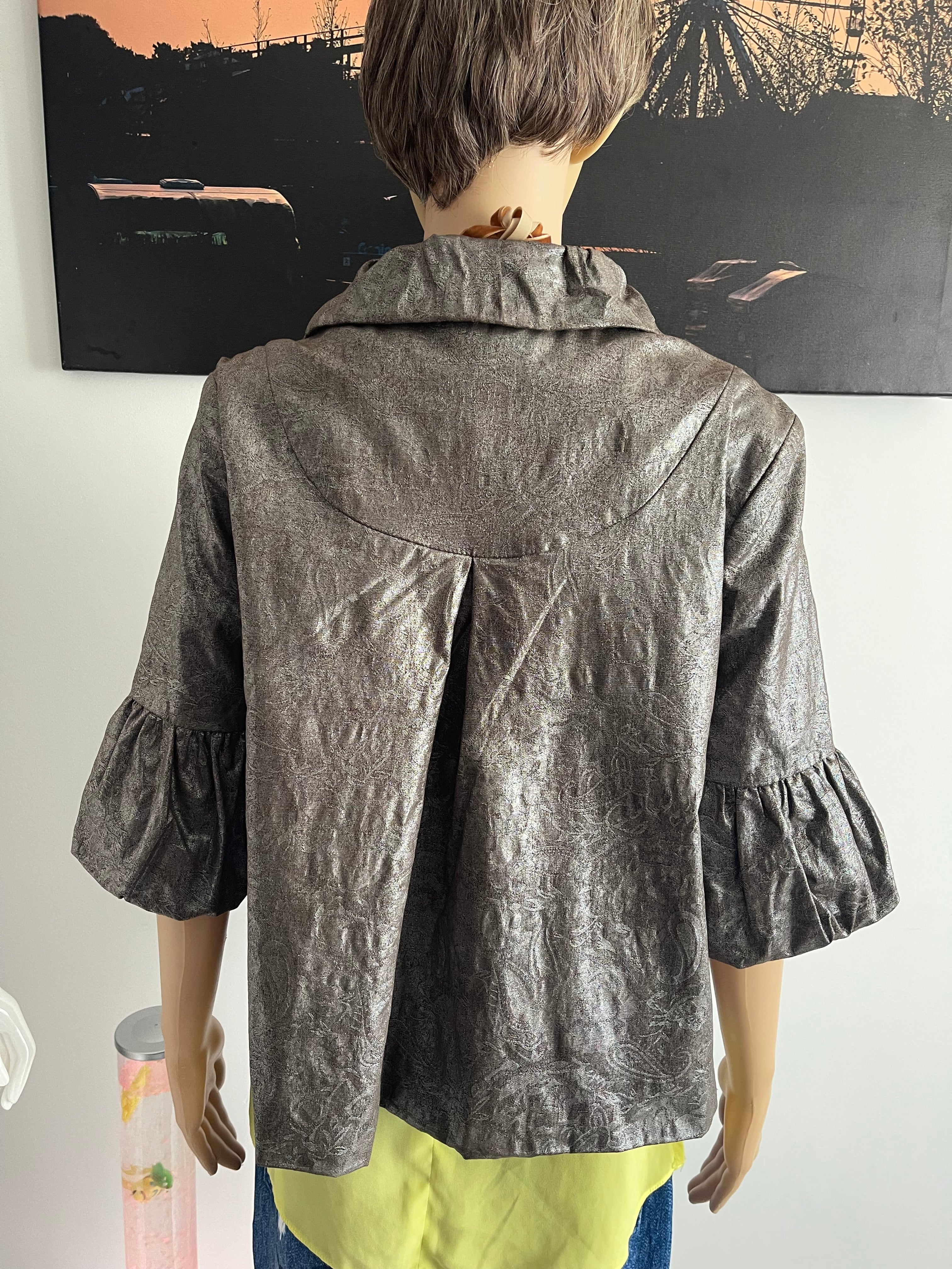 Papaya Metallic Bronze Shimmer Blouse UK 14