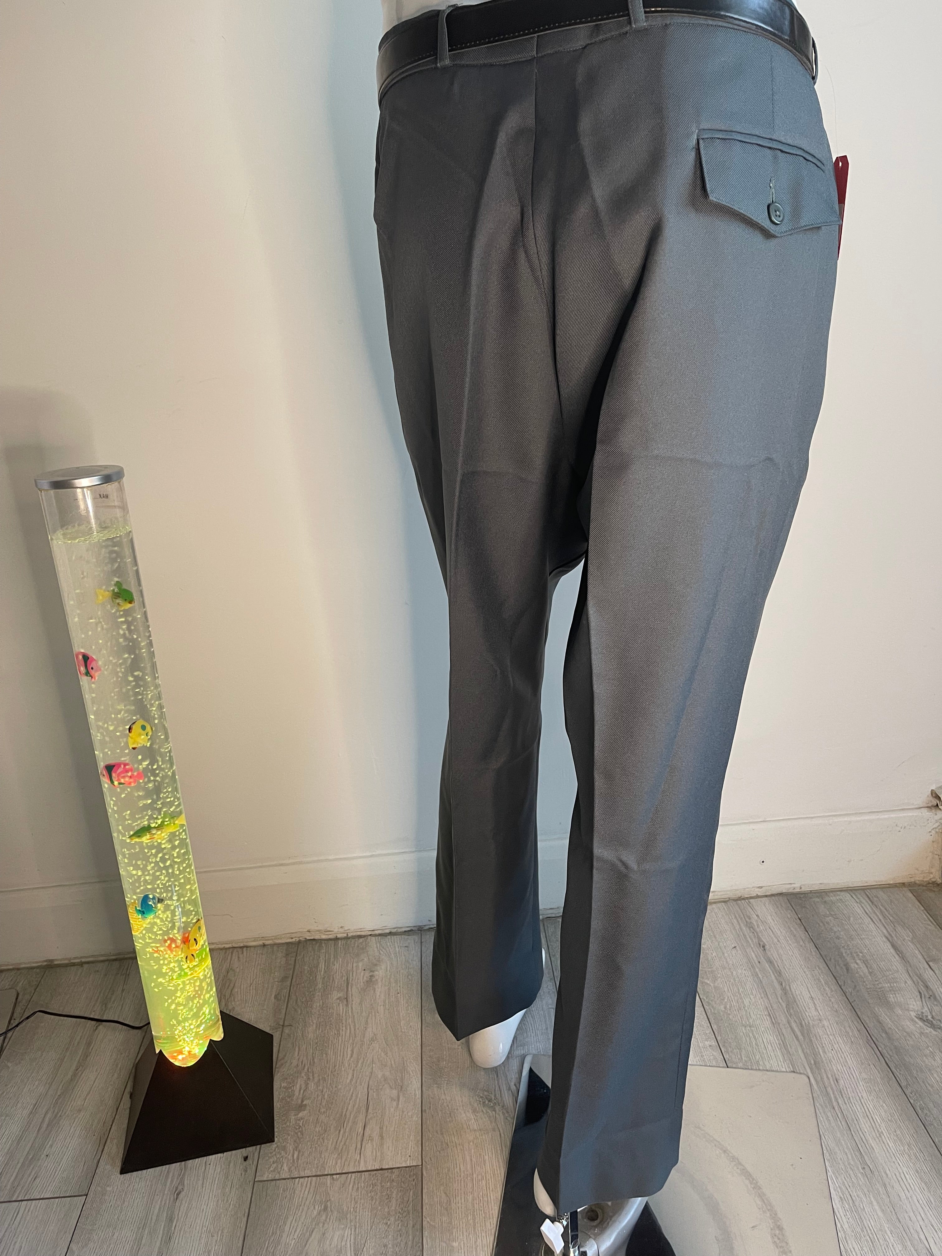 Premier Man Men's Smart Trousers Charcoal Grey W42 L29