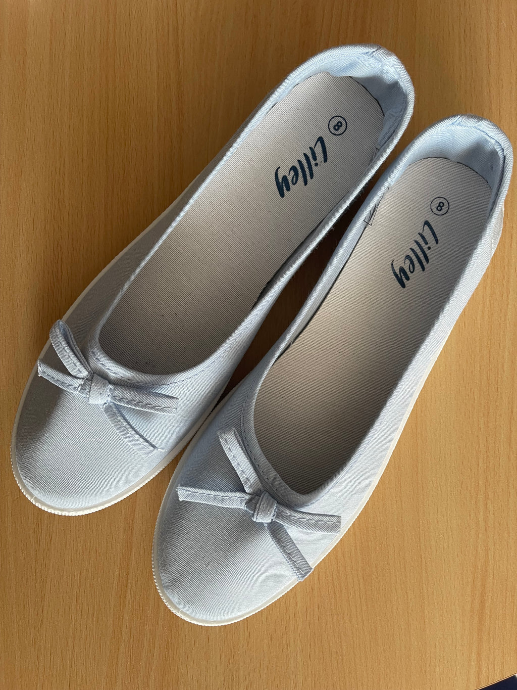 Lilley Women's Light Blue Ballet Pumps UK 8