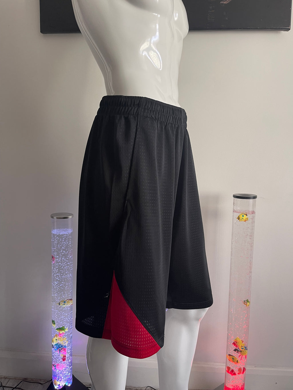 Jordan Dri-FIT Basketball Shorts Black/Red XL with Pockets