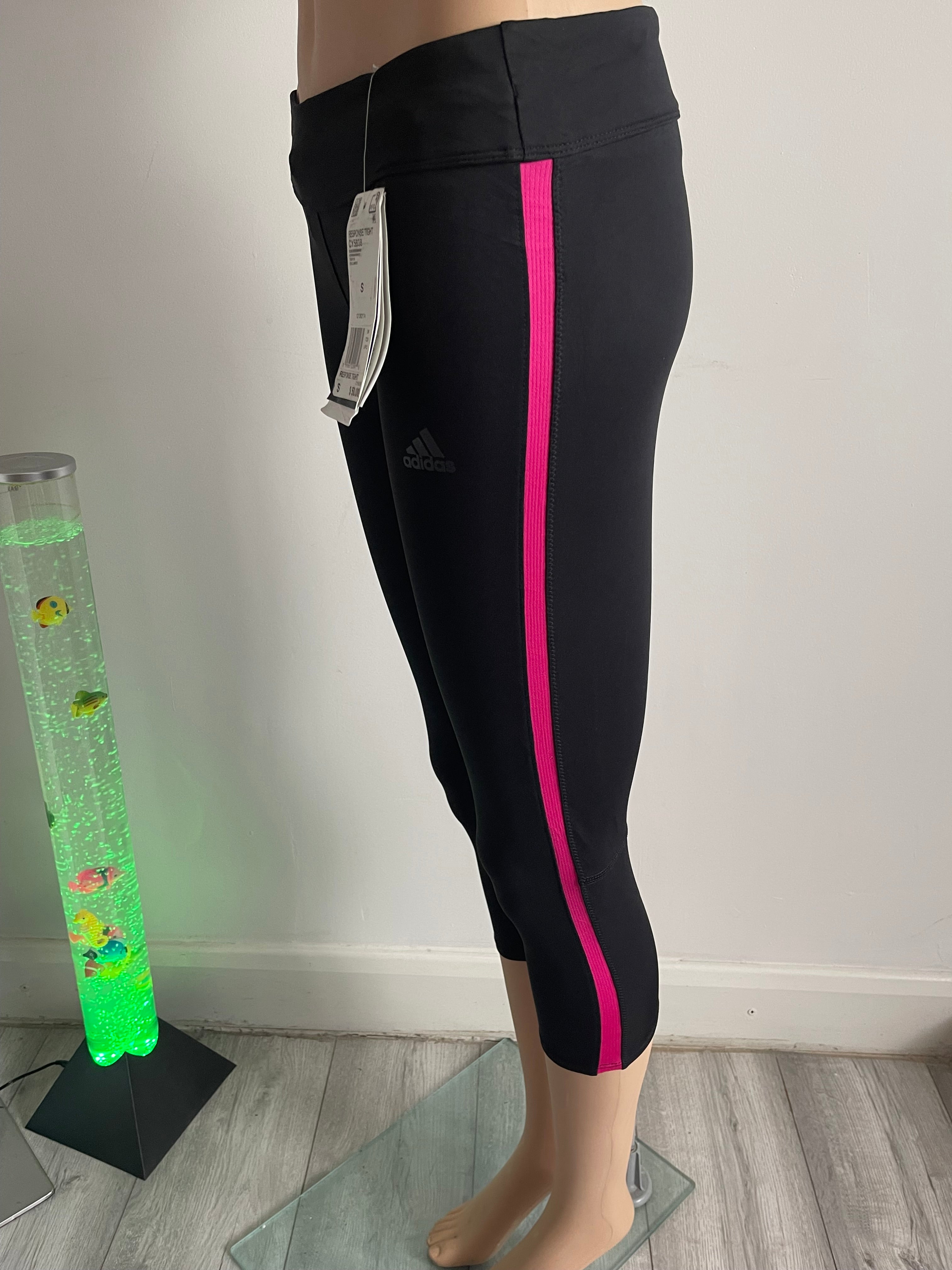 Adidas Response Tight ClimaCool Running Leggings Black Pink – Size S