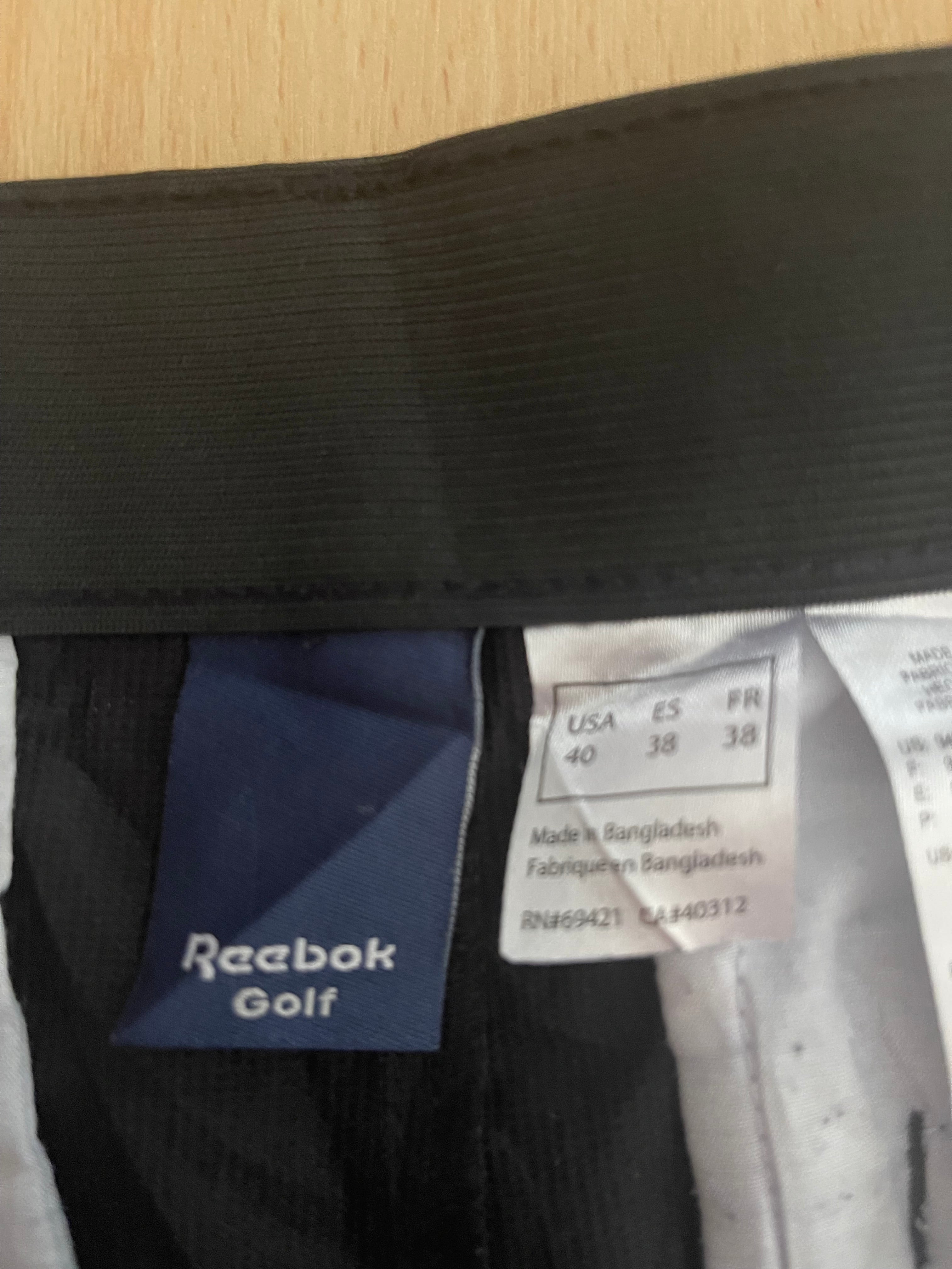 Reebok Golf Men's Black Performance Shorts with Pockets – Size 40 (EU 38)