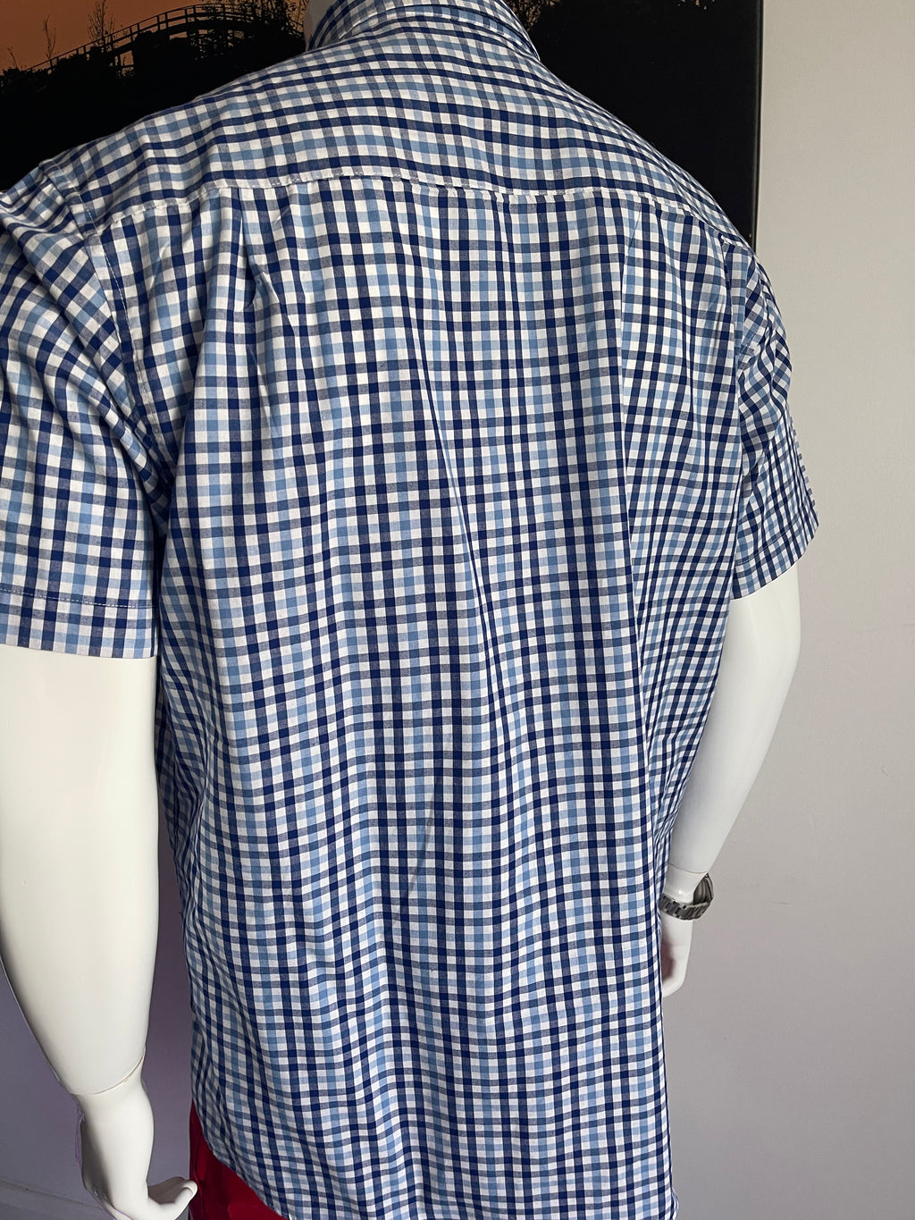 Pierre Cardin Men's Short Sleeve Check Shirt XXL