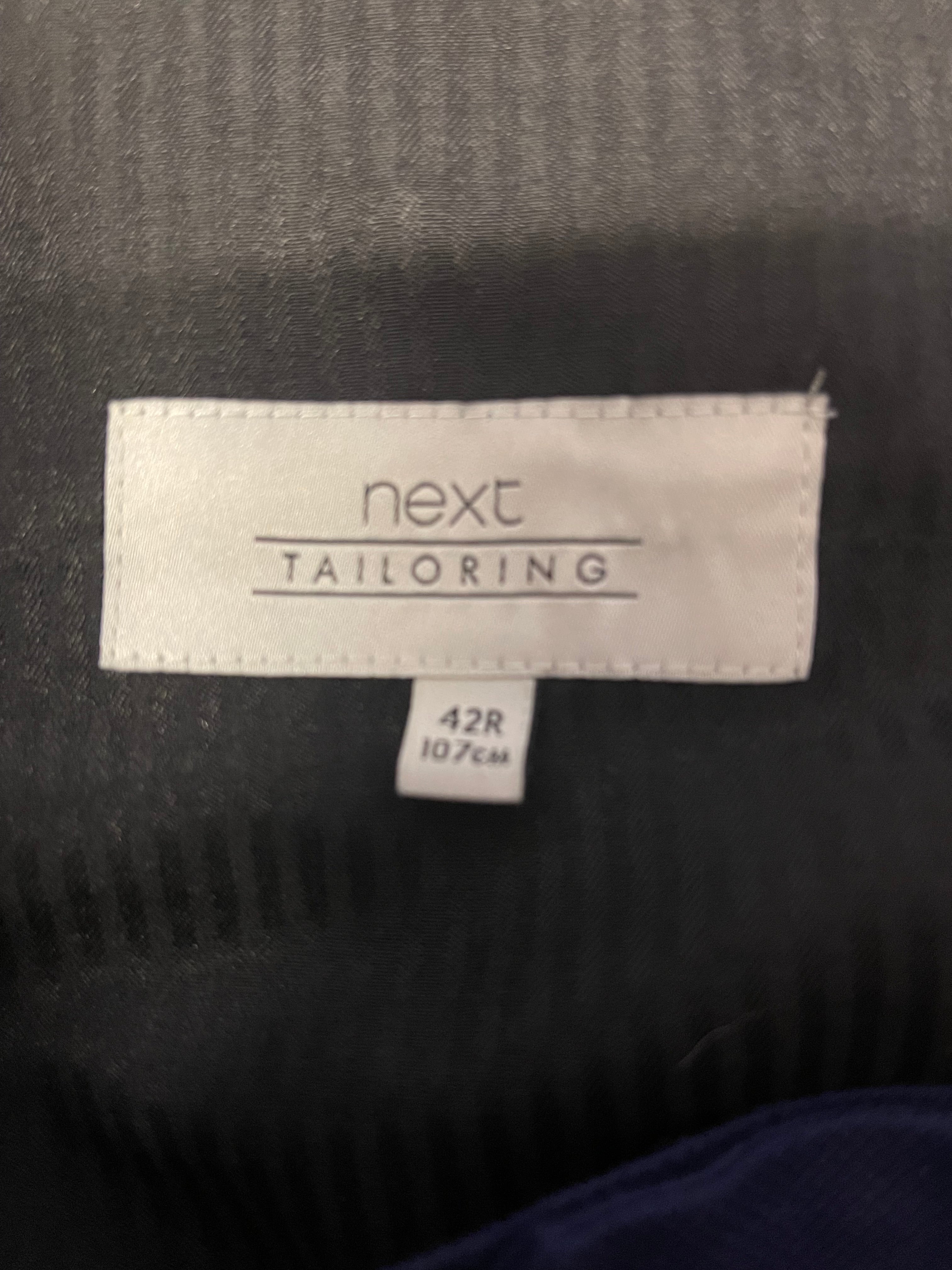 Next Tailoring Navy Smart Formal Trousers W42 L31 Regular Fit