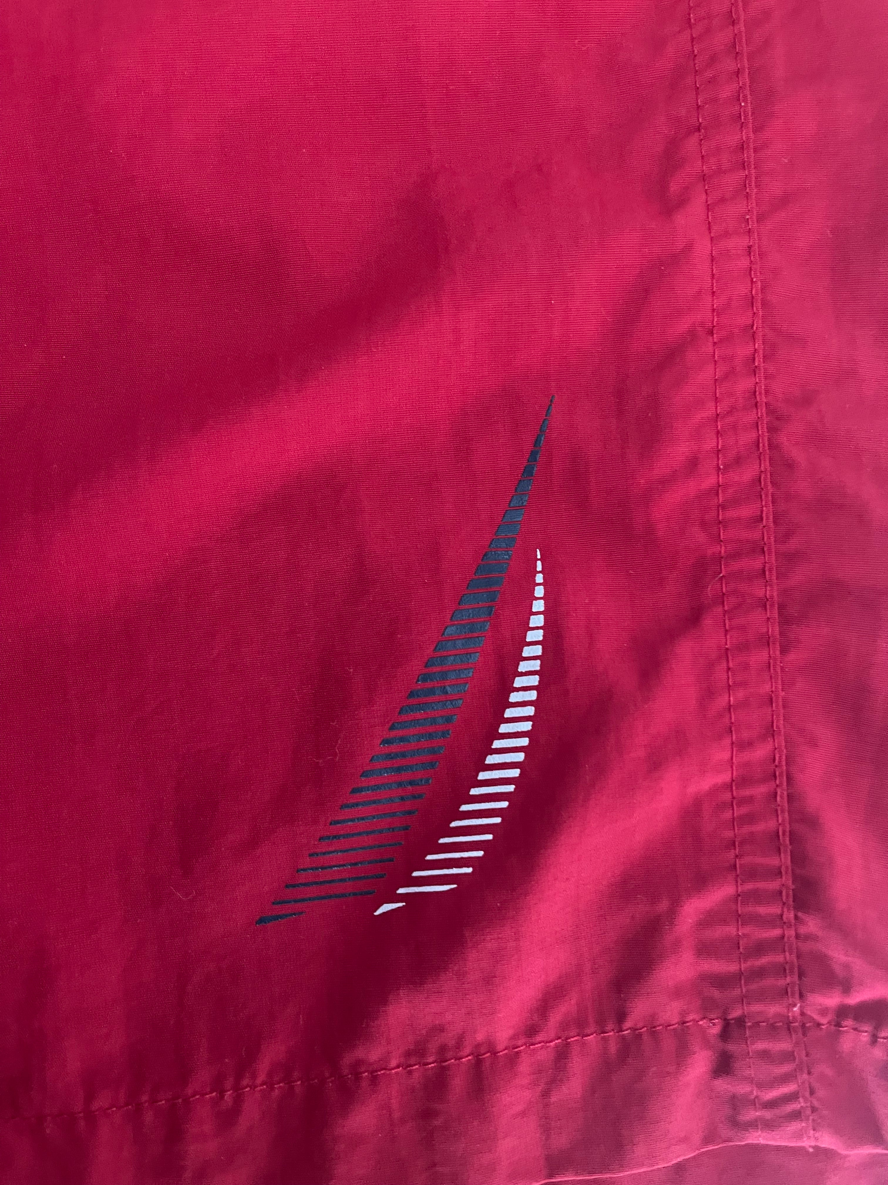 Nautica Red & Navy Swim Shorts Size L with Pockets