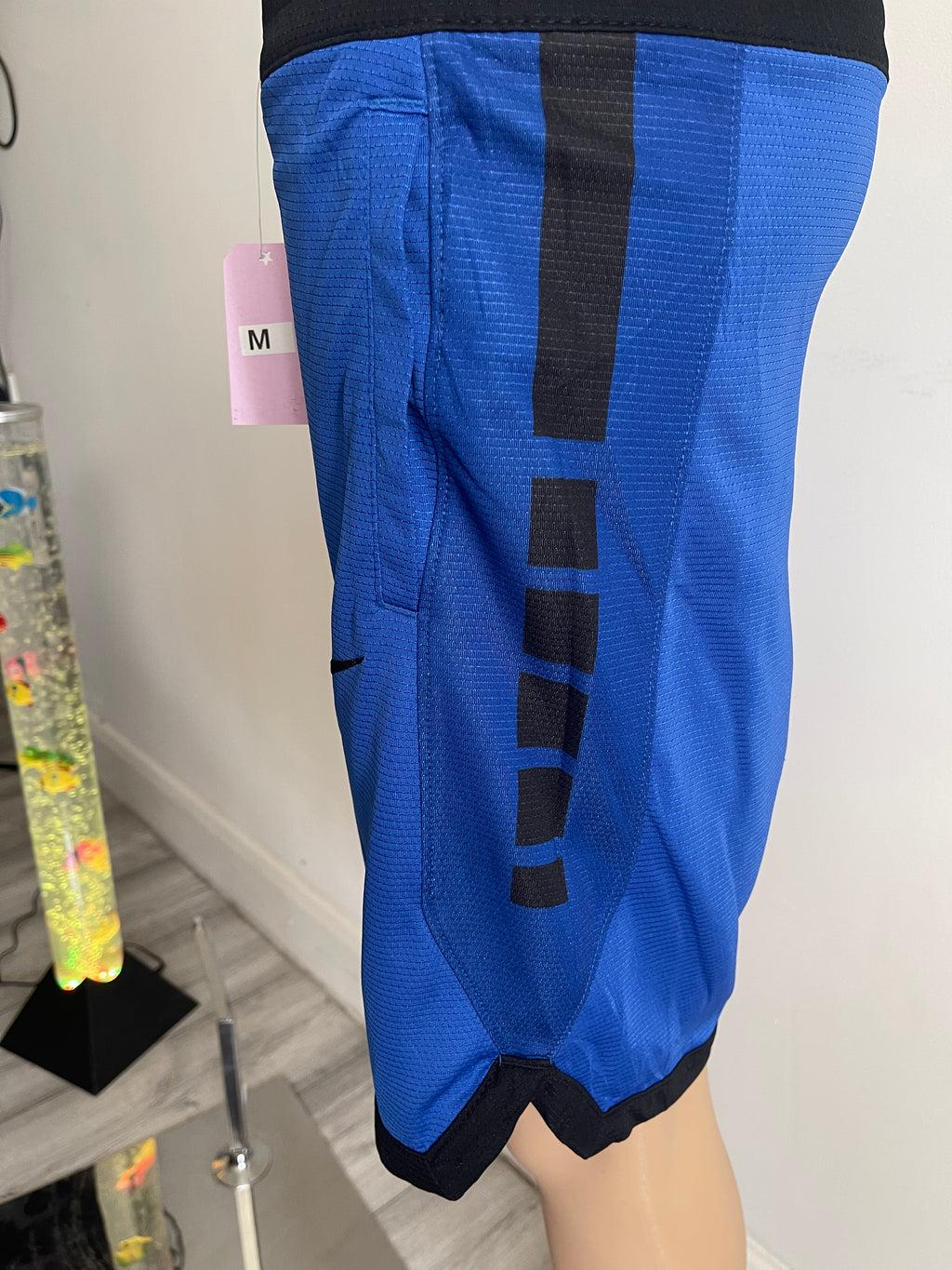 Nike Women's Sports Shorts Blue Black – Size M – With Pockets