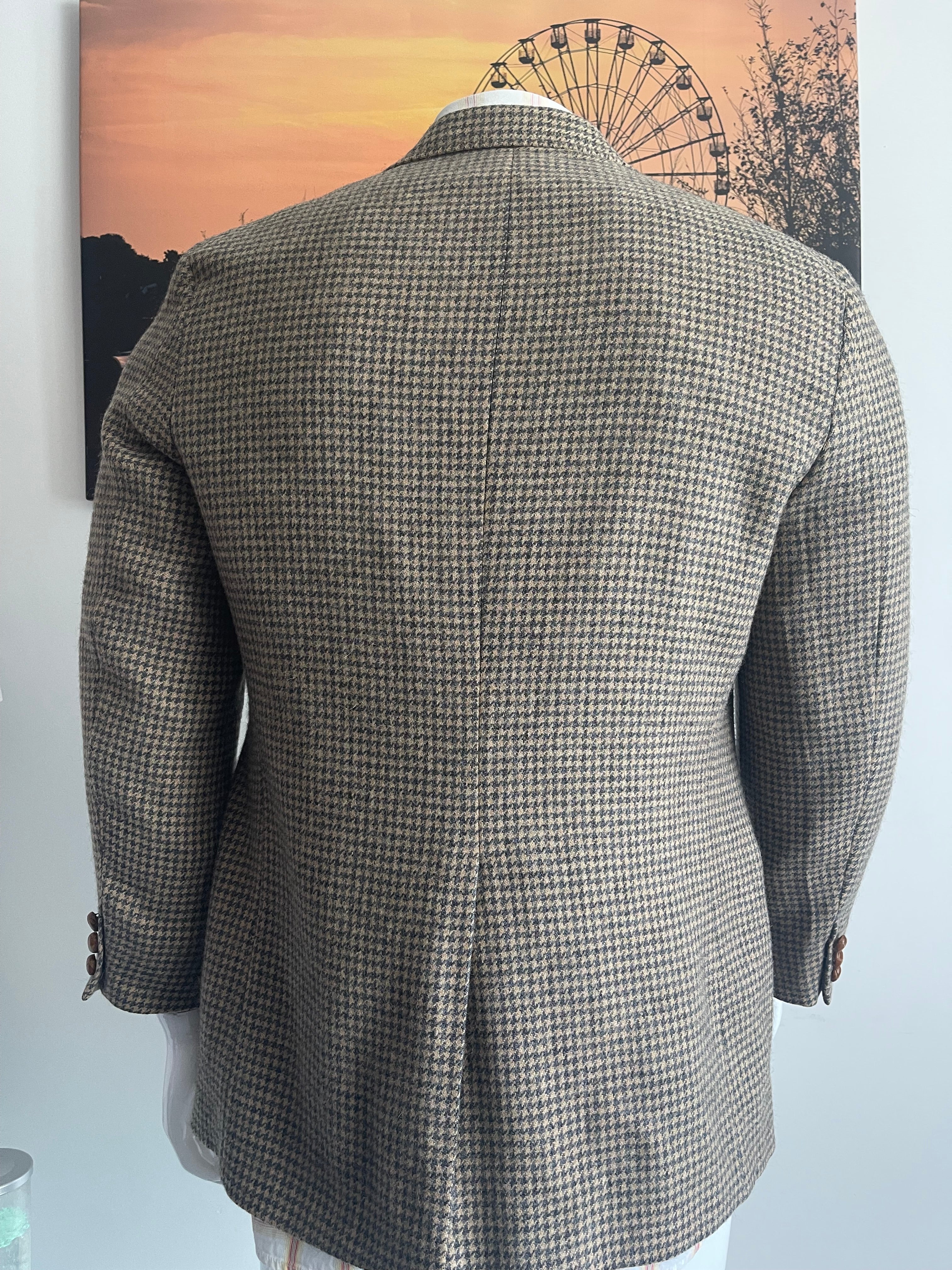 Racquet 100% Wool Houndstooth Blazer