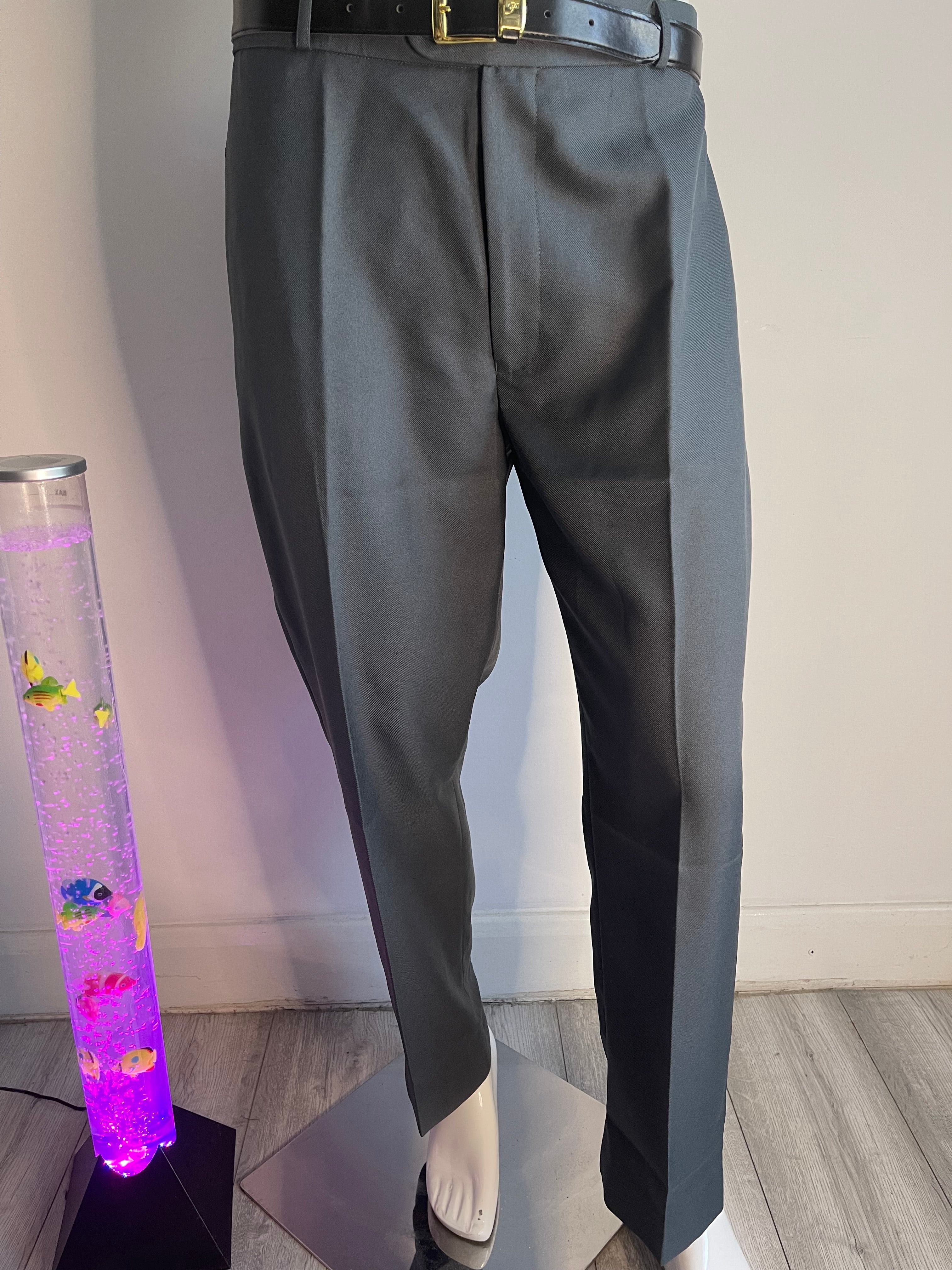 Premier Man Men's Smart Trousers Charcoal Grey W42 L29