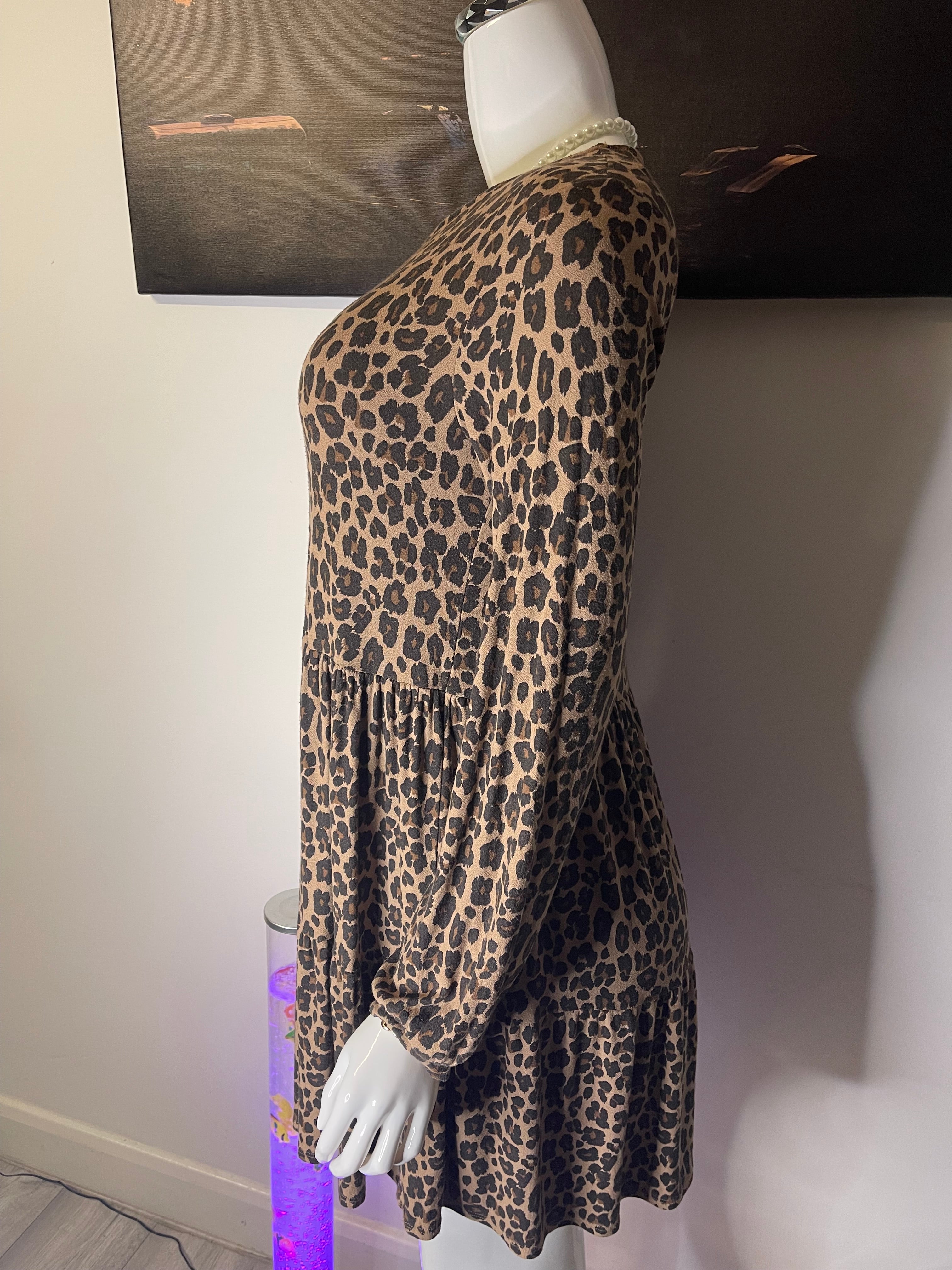 Next Leopard Print Smock Dress – Size S
