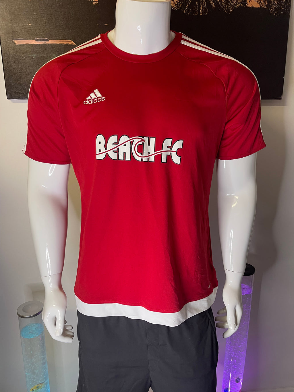 Adidas Red Football Jersey Size L