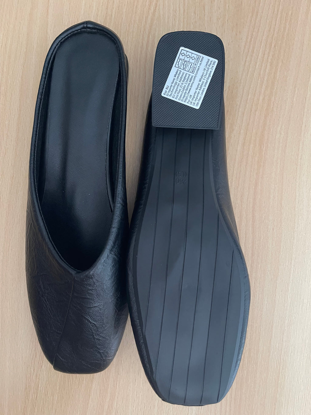 Women's Black Mule Heels – UK 7 / EU 40 – New