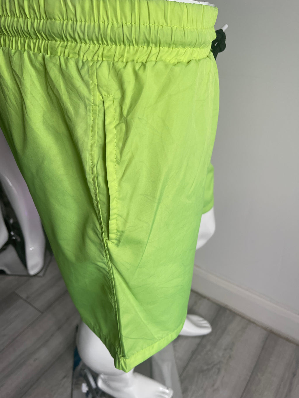 Adidas Men’s Neon Green Shorts With Pockets – Size XL 🔥
