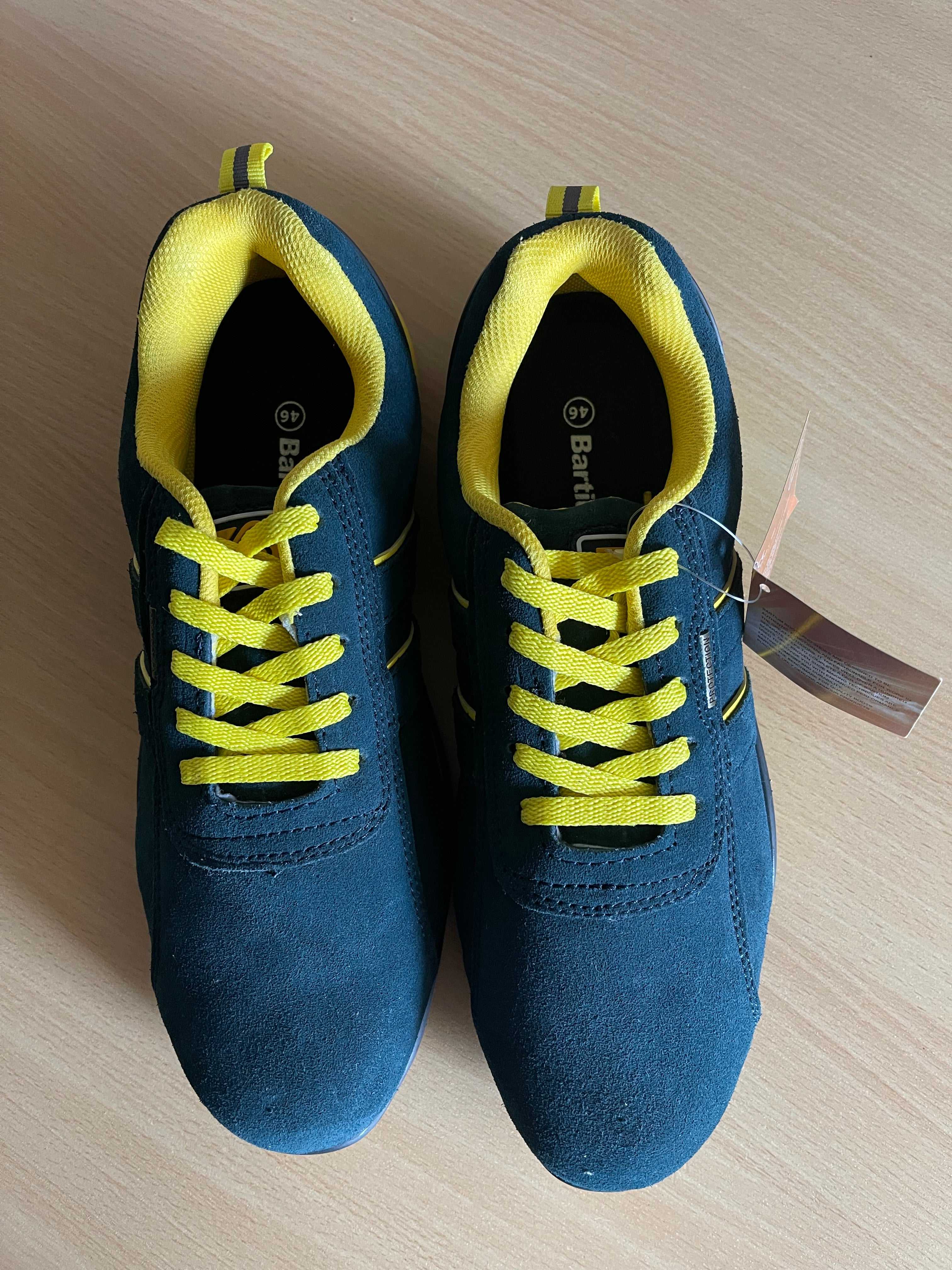 Bartiurn Men’s Safety Work Shoes – Navy & Yellow – EU 46 – New with Tags