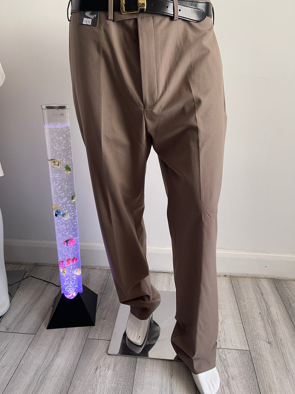 Marks & Spencer Regular Fit Tailored Trousers W42 L33 Brown