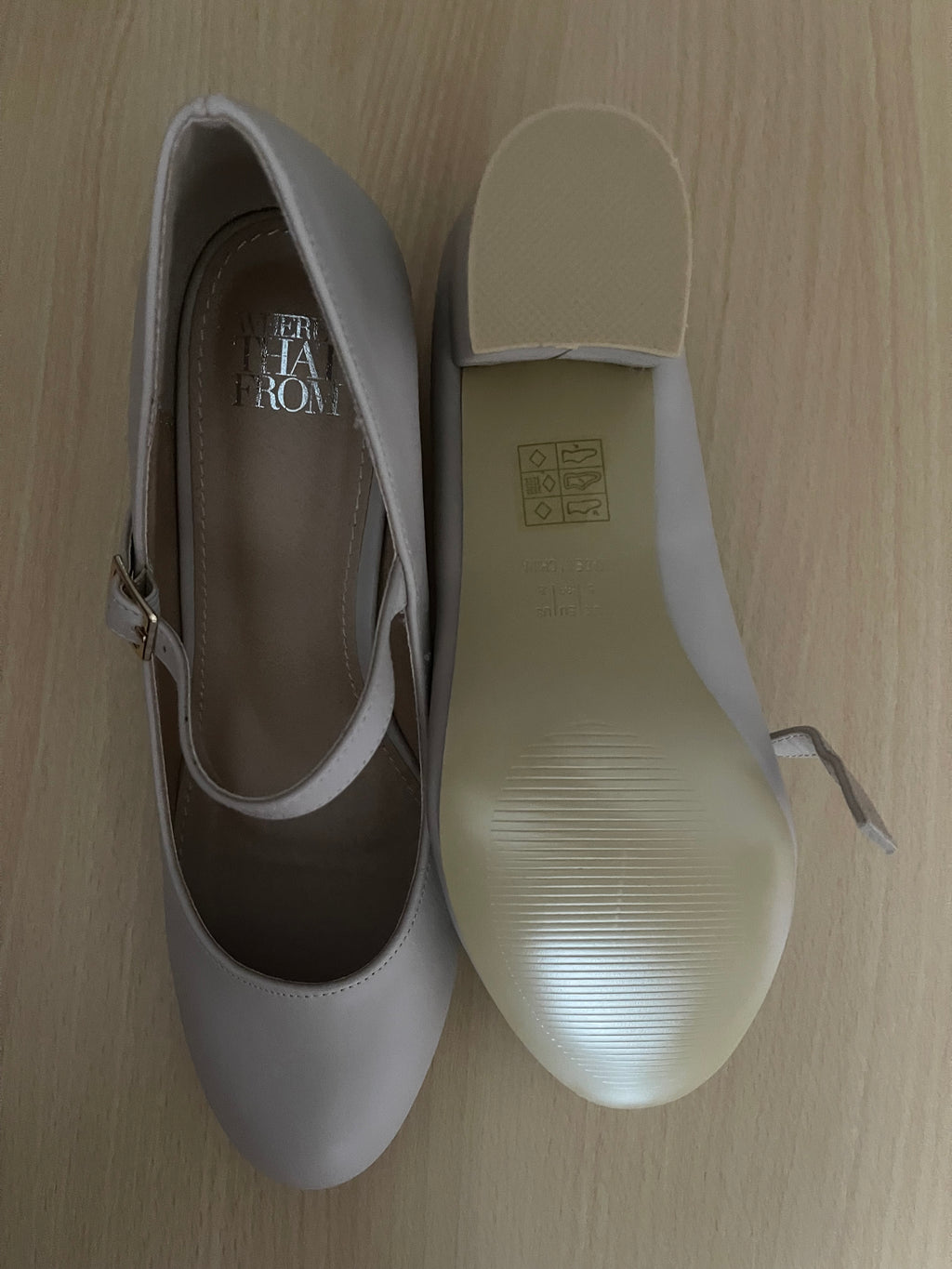 Where’s That From White Block Heel Shoes UK 6