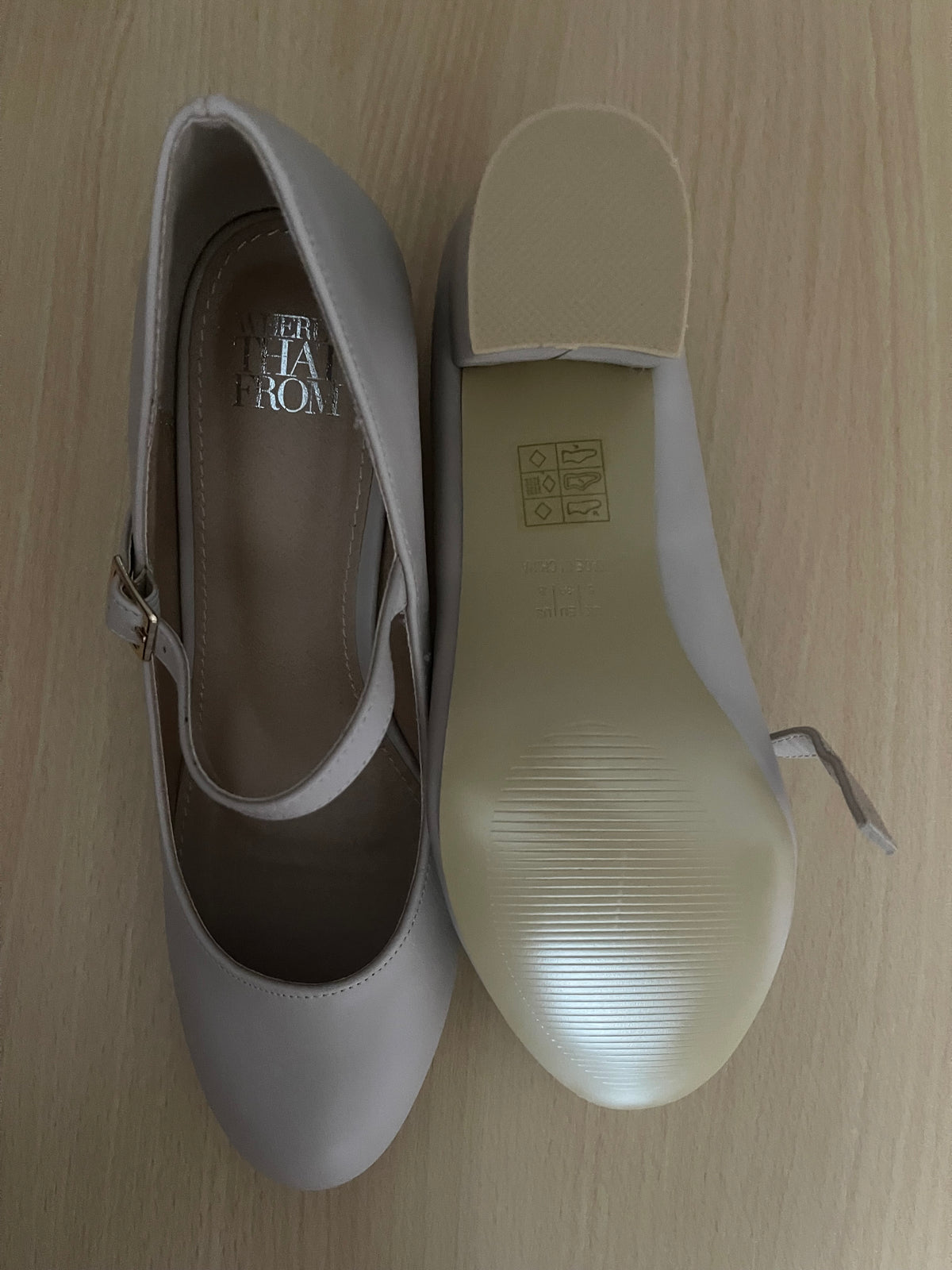 Where’s That From White Block Heel Shoes UK 6