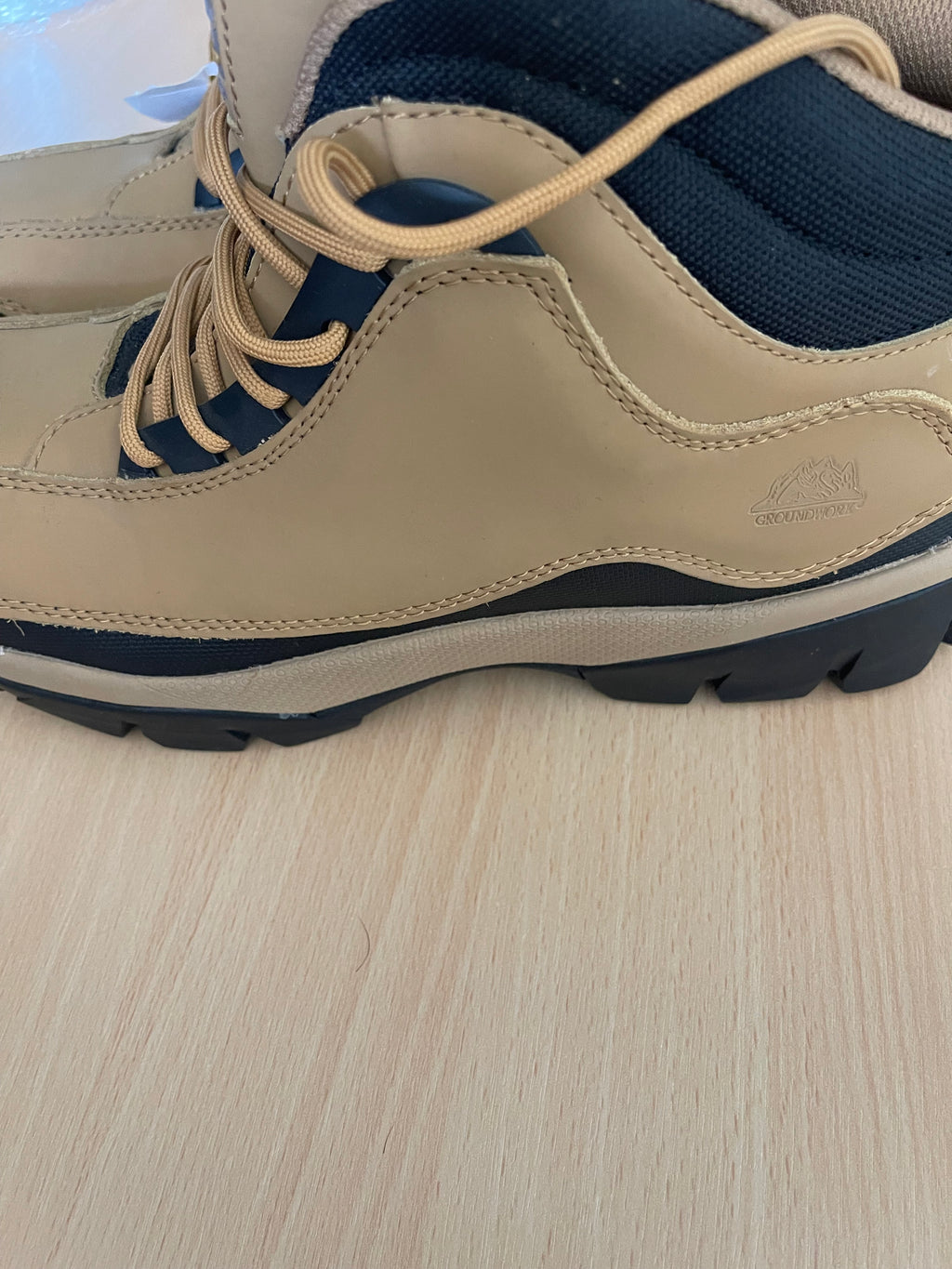 Groundwork Men’s Steel Toe Safety Work Boots – Genuine Leather – UK 12 – New