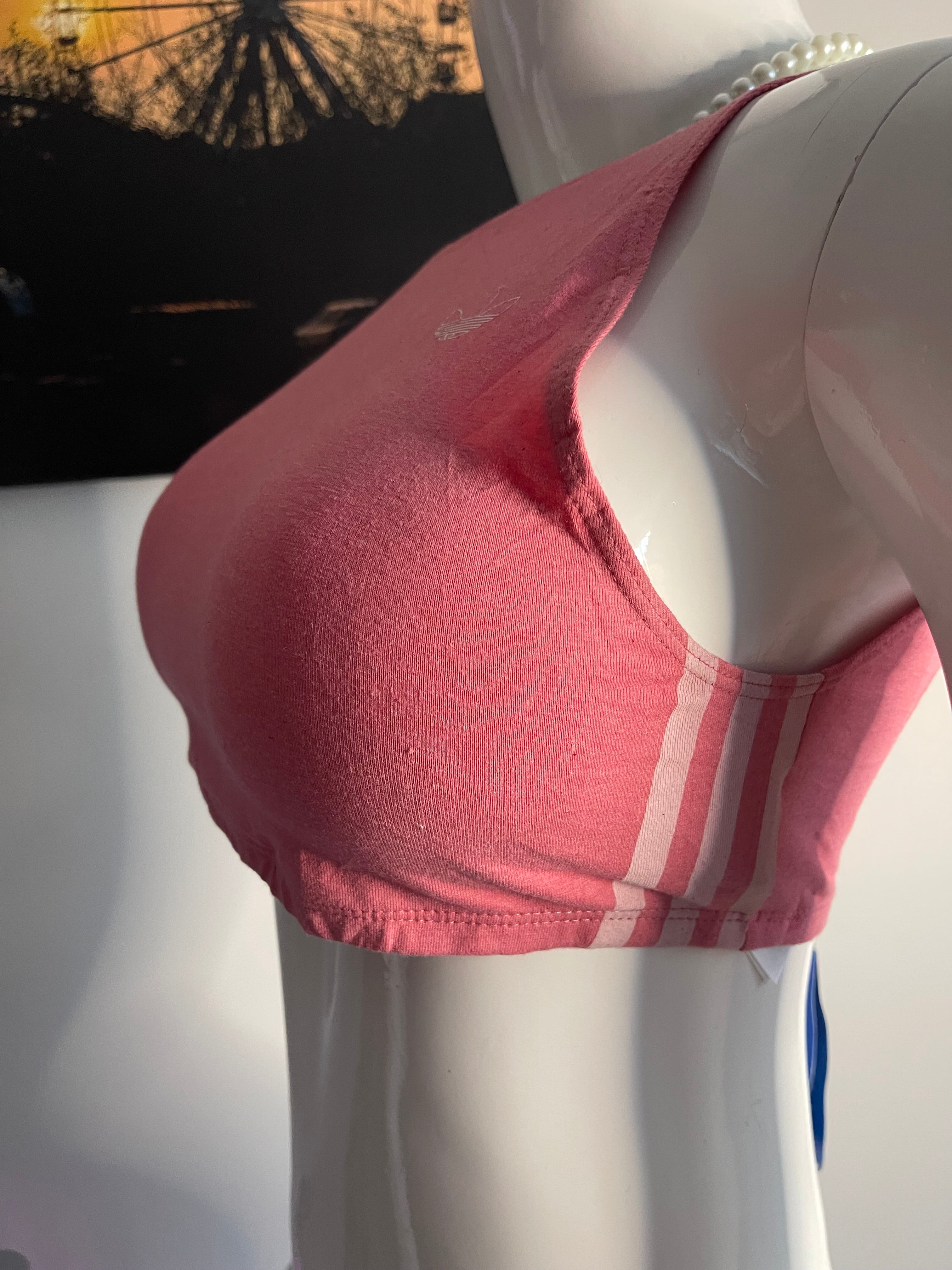 Adidas Originals Women's Bra Top Pink UK 8 New With Tags