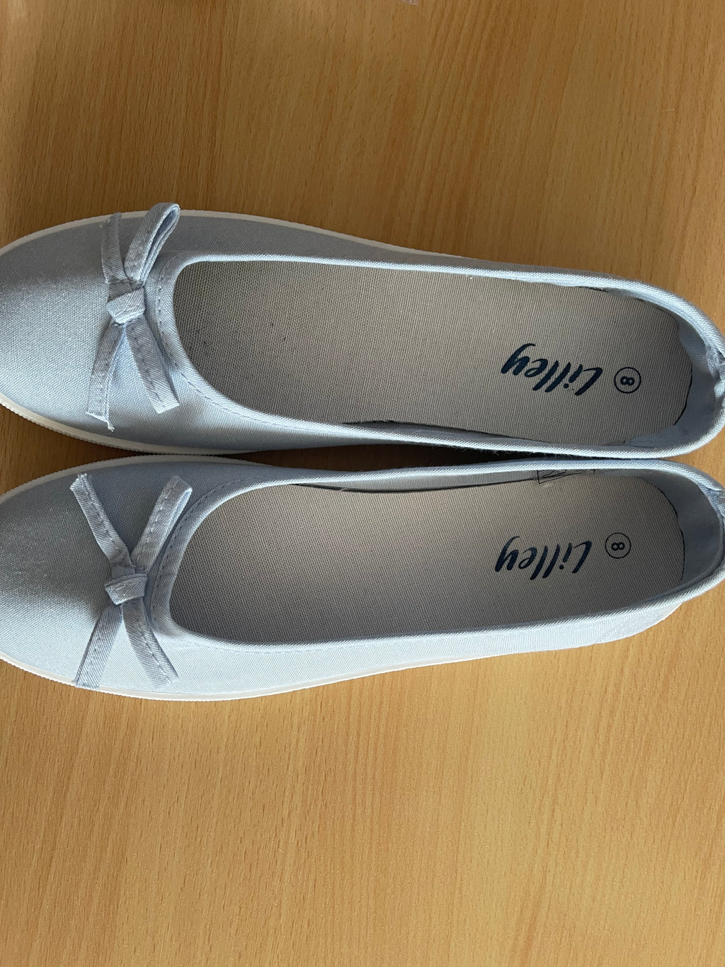 Lilley Women's Light Blue Ballet Pumps UK 8