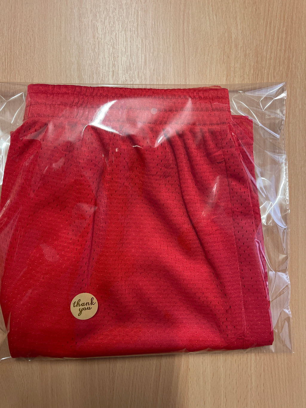 Men's Red Mesh Sports Shorts – Size L
