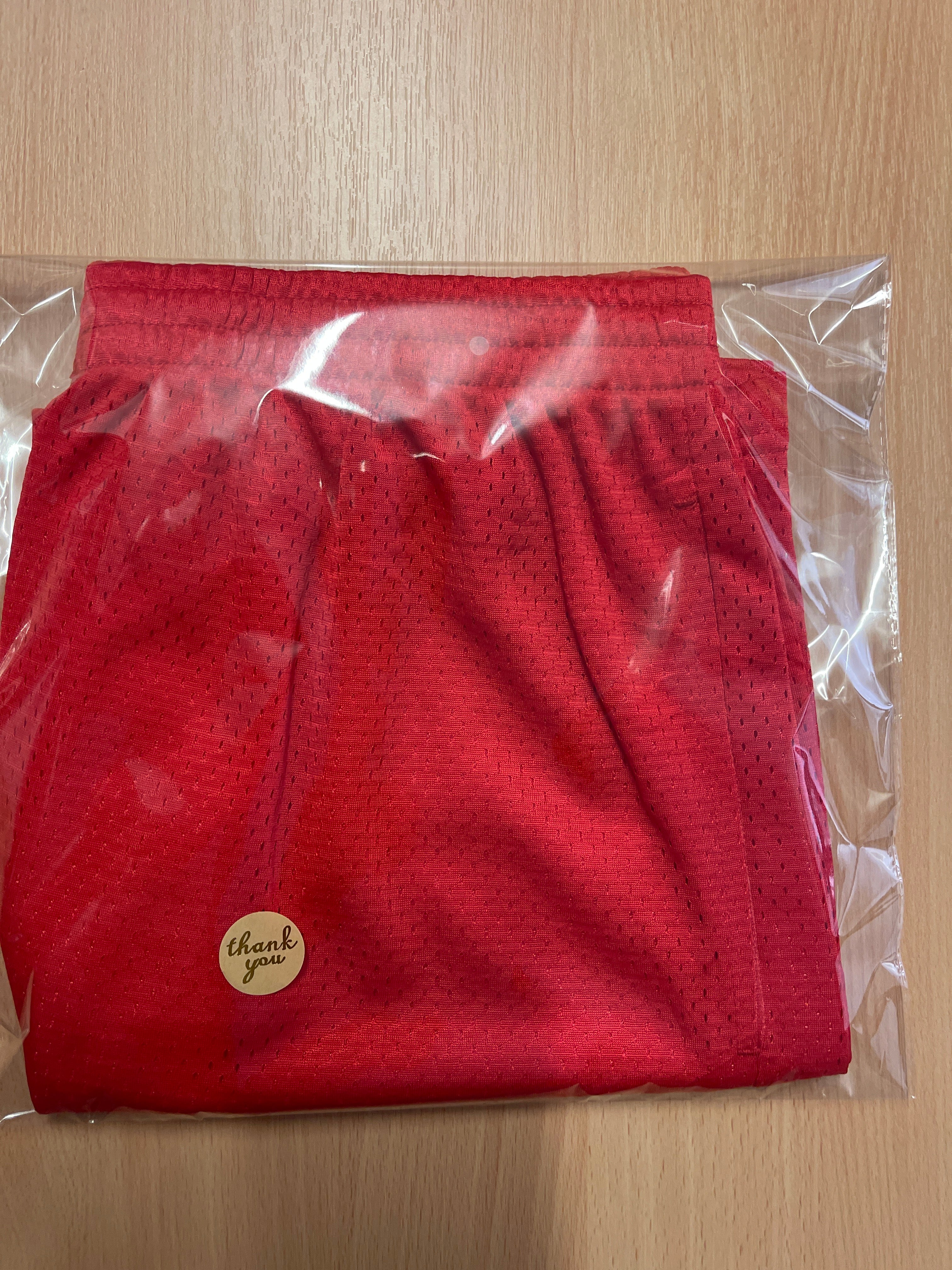 Men's Red Mesh Sports Shorts – Size L