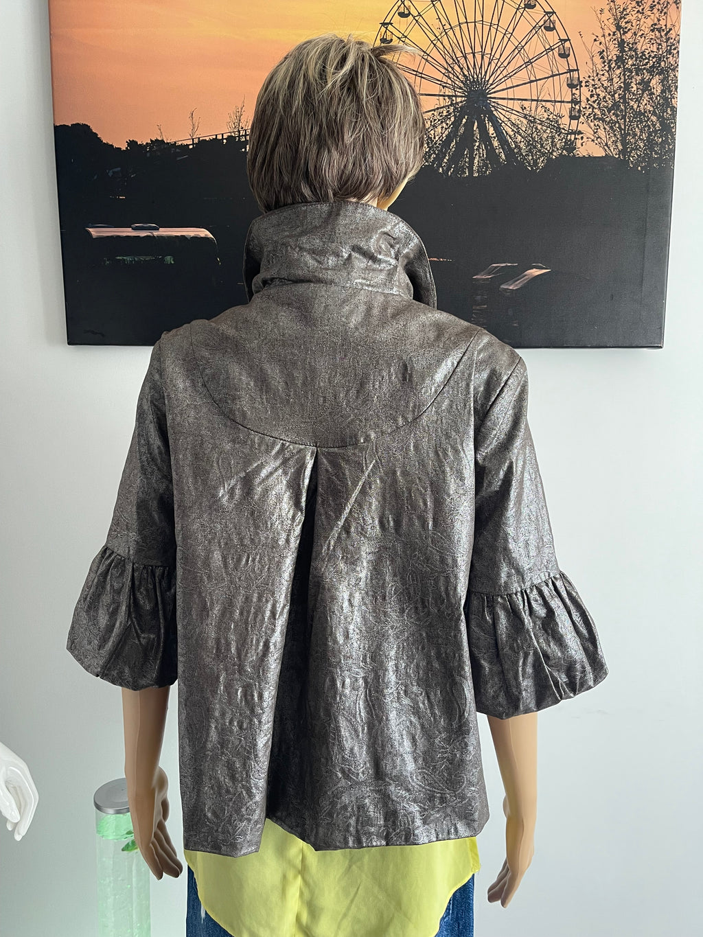 Papaya Metallic Bronze Shimmer Blouse UK 14