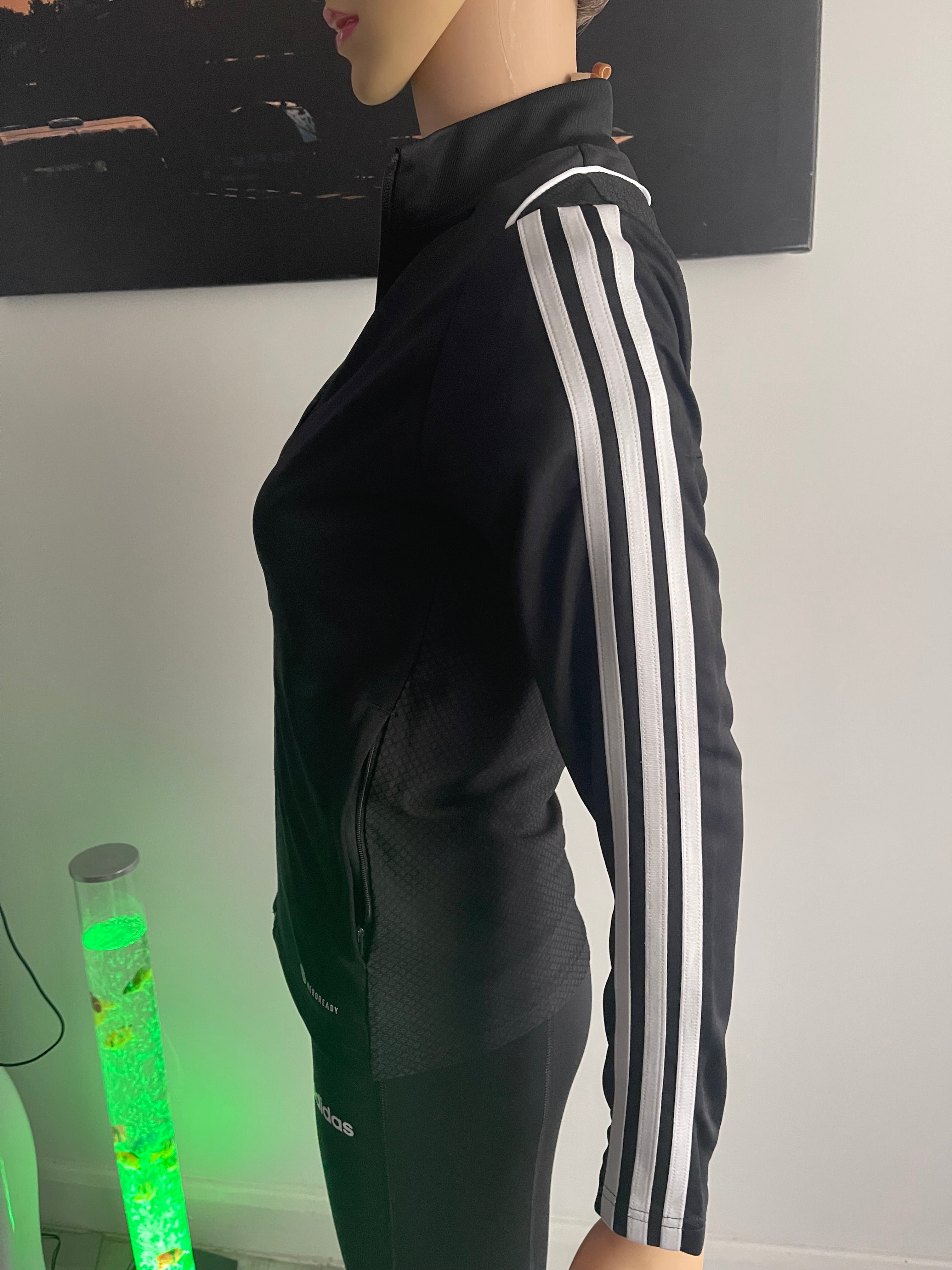 Adidas Black Track Jacket – 11–12Y / Fits XS Women's ✨