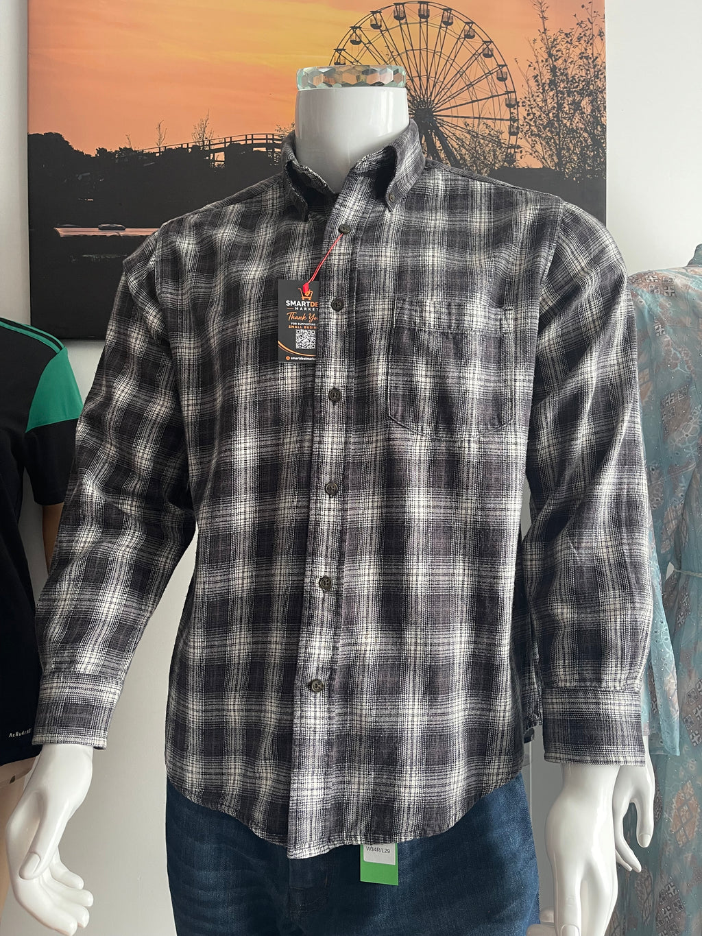 St John’s Bay Checked Cotton Shirt Size M