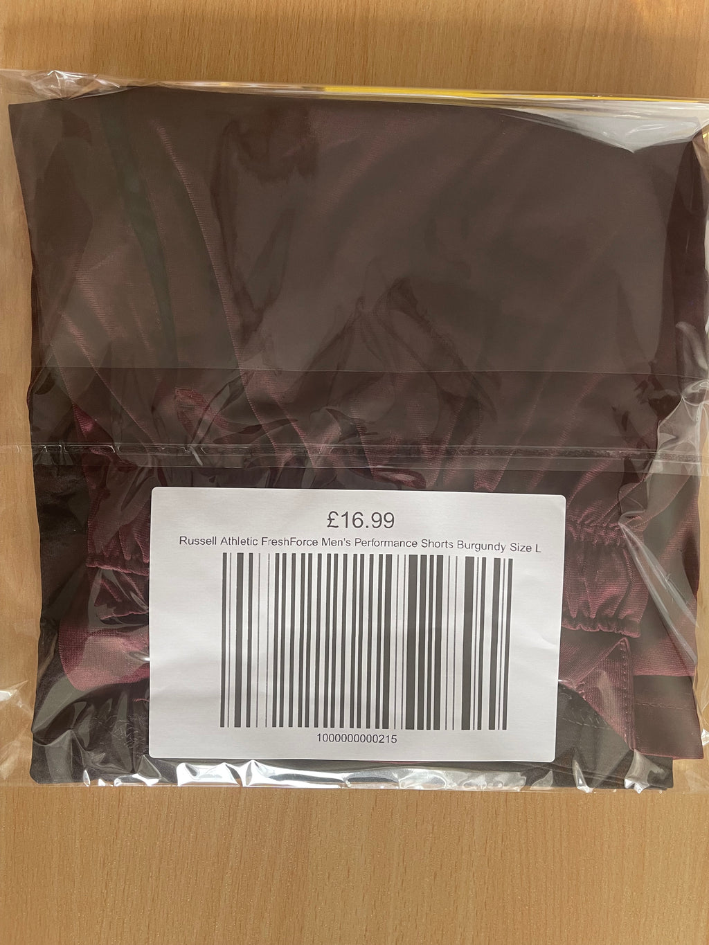 Russell Athletic FreshForce Men's Performance Shorts Burgundy Size L