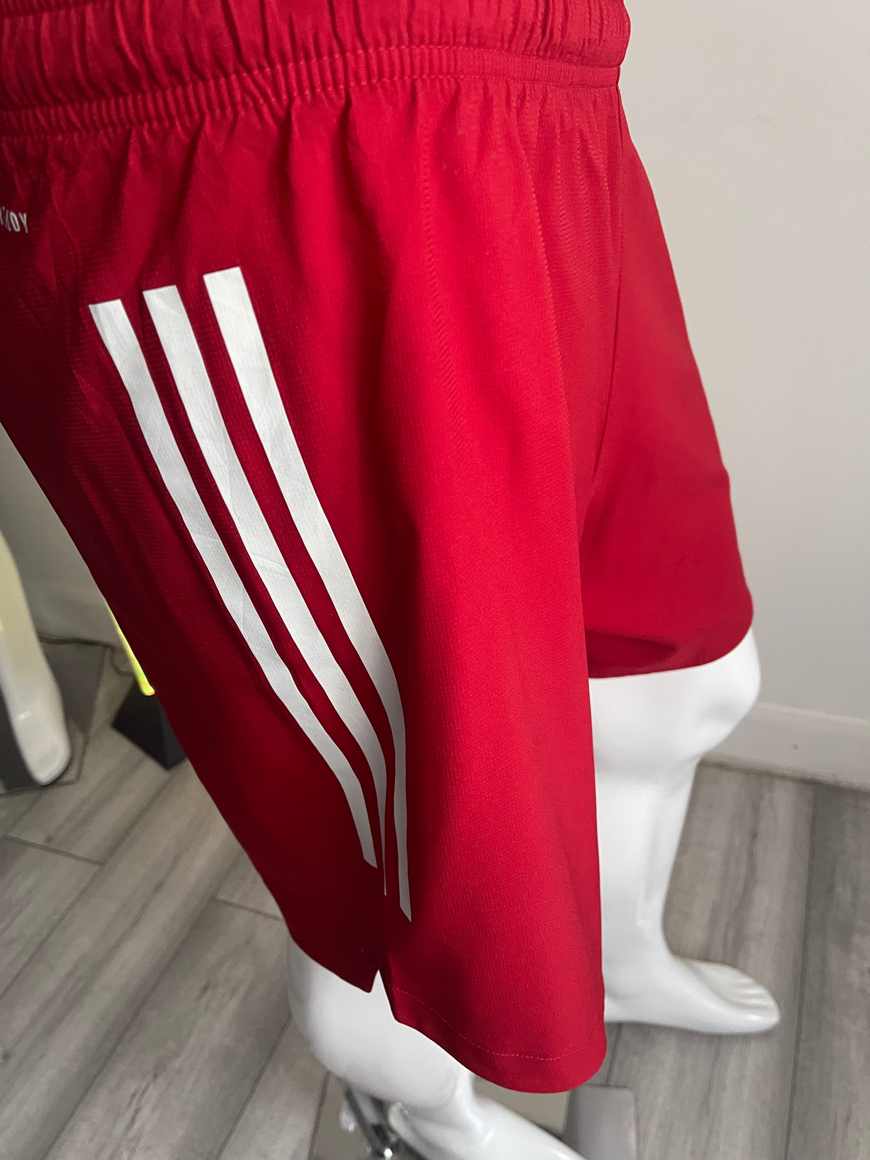 Adidas Men’s Red Sports Shorts – Size M
